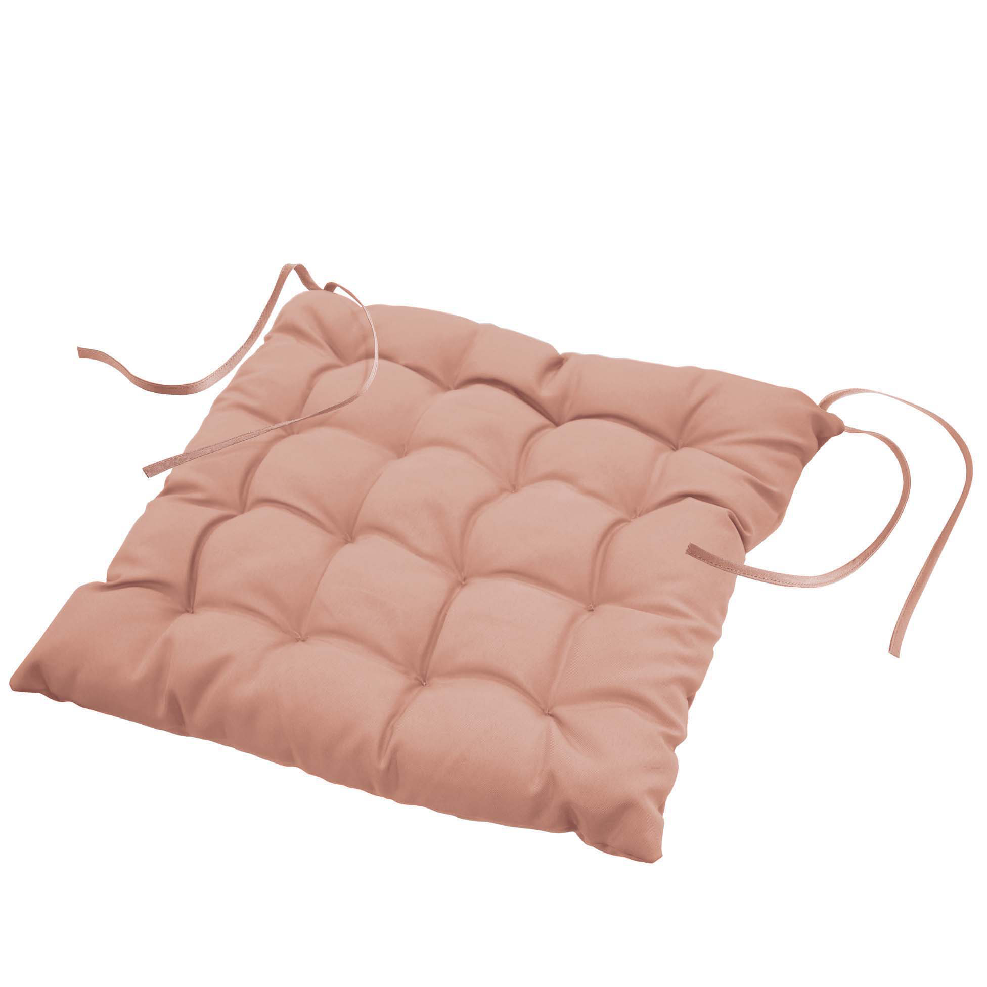 Coussin de chaise assise matelass 40 x 40 cm Rose poudre