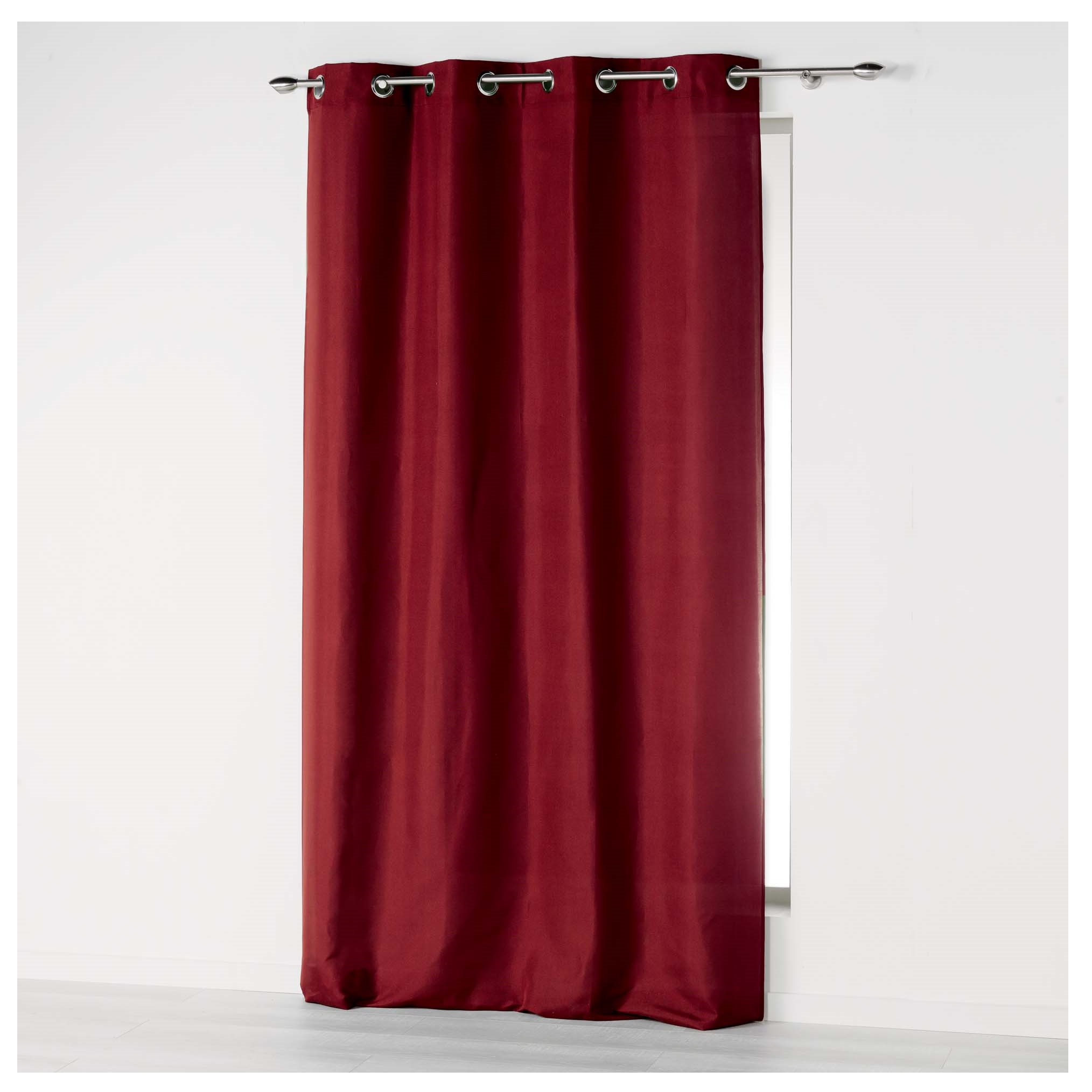 Rideau a oeillets Absolu 140 x 260 cm Bordeaux