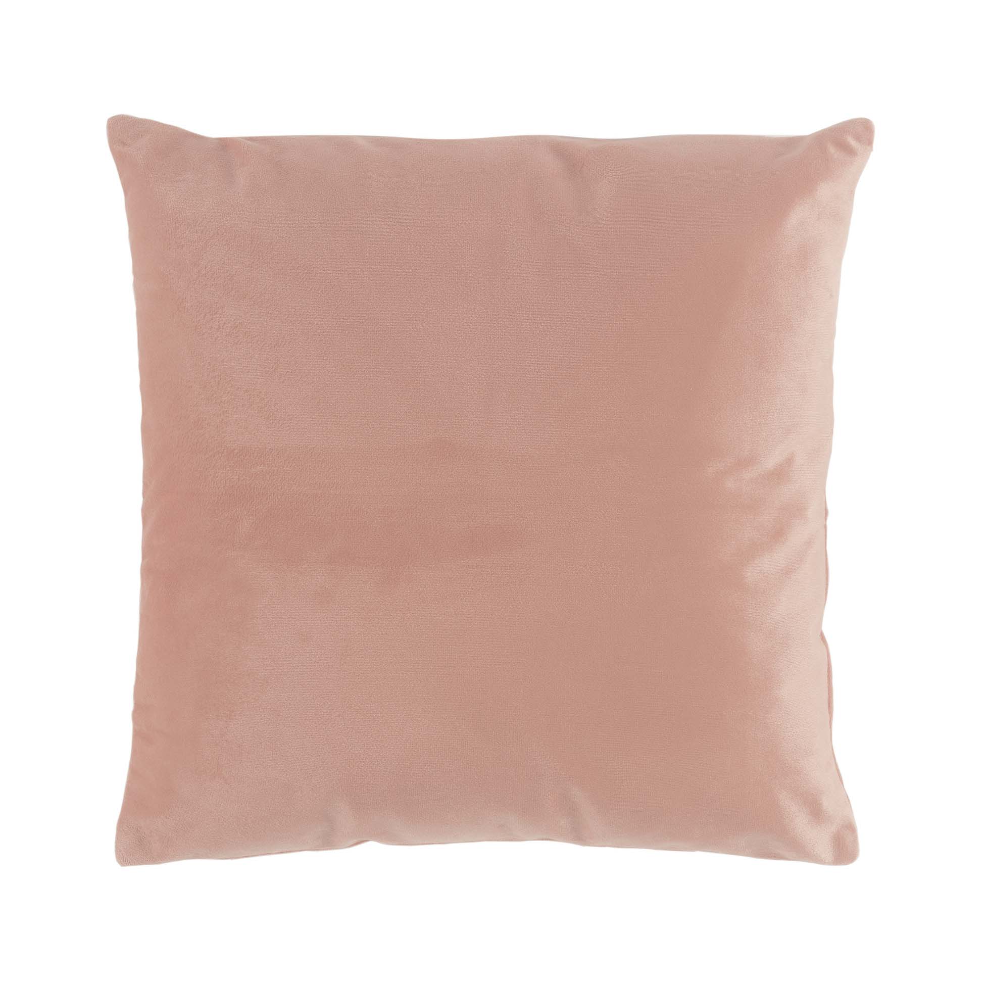 Coussin velours Velvetina Rose dragee