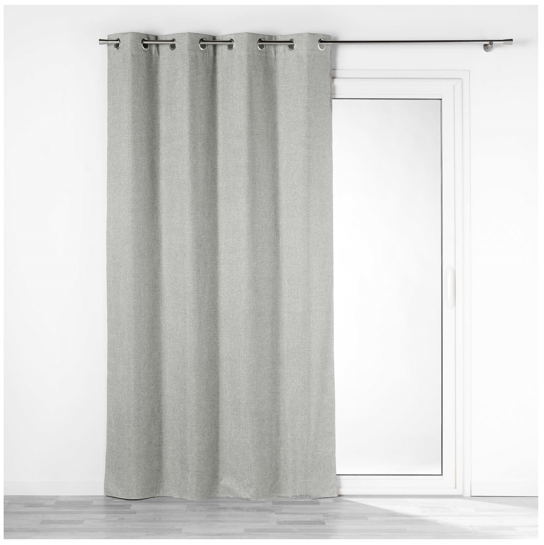 Rideau a oeillets occultant 140 x 260 cm Crepuscules gris