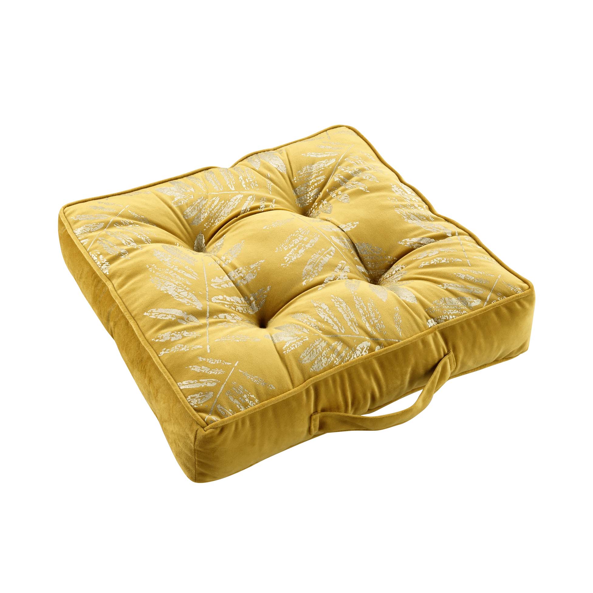 Coussin de sol 40x40cm Adelor jaune