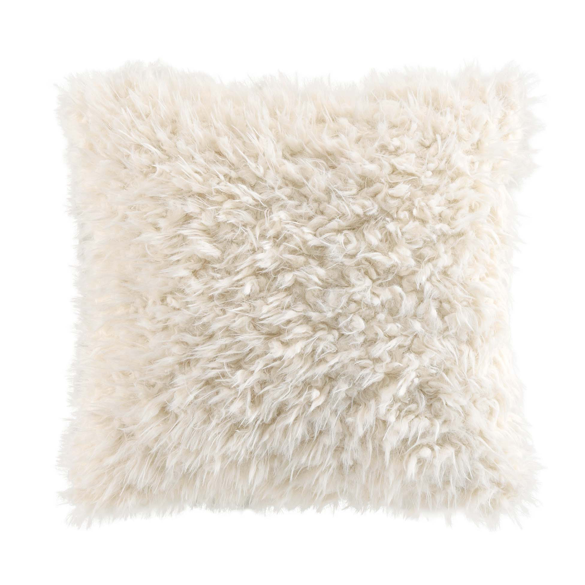 Housse de Coussin imitation fourrure Mouton