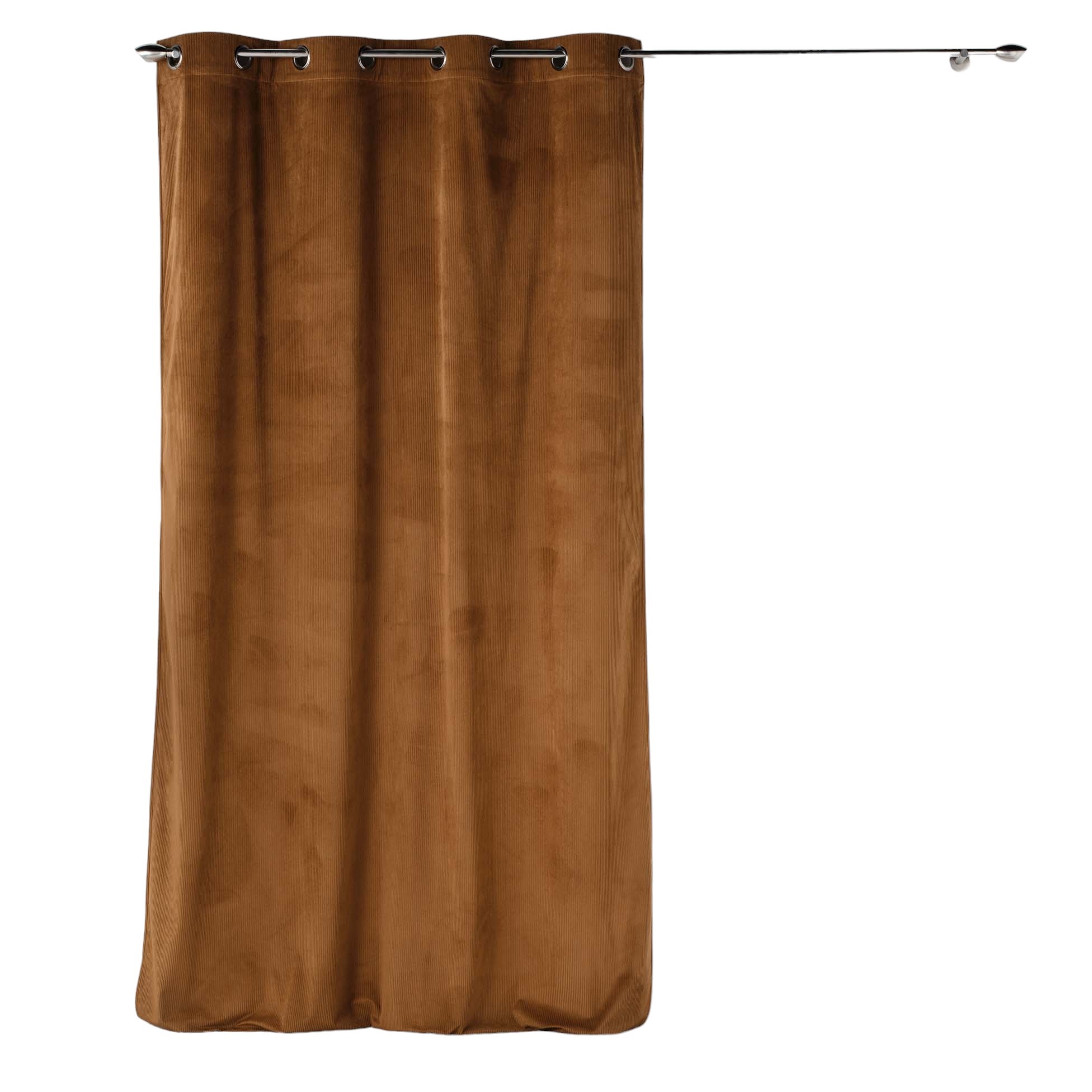 Rideau a oeillets velours 140 x 260 cm Cottele camel