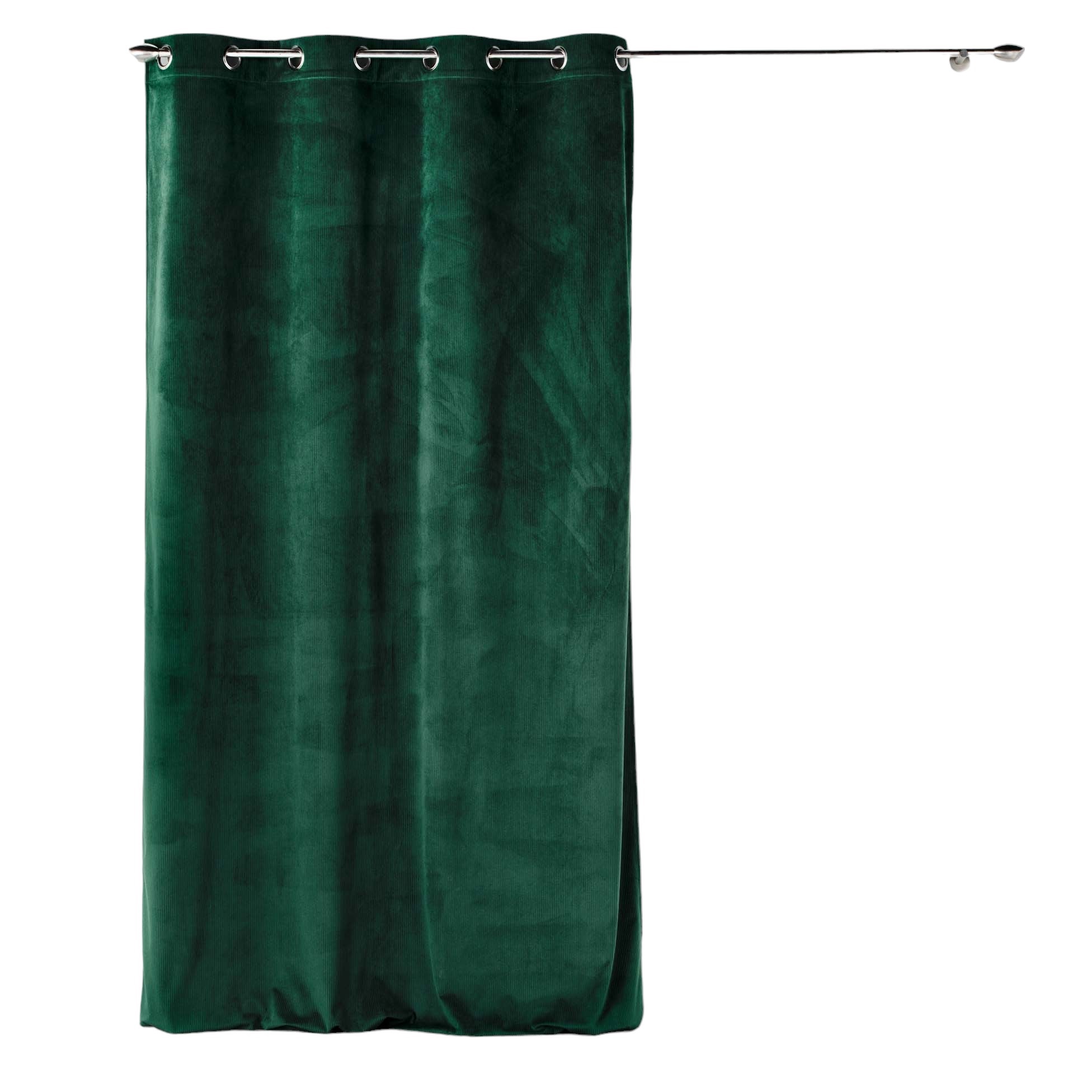 Rideau a oeillets velours 140 x 260 cm Cottele vert