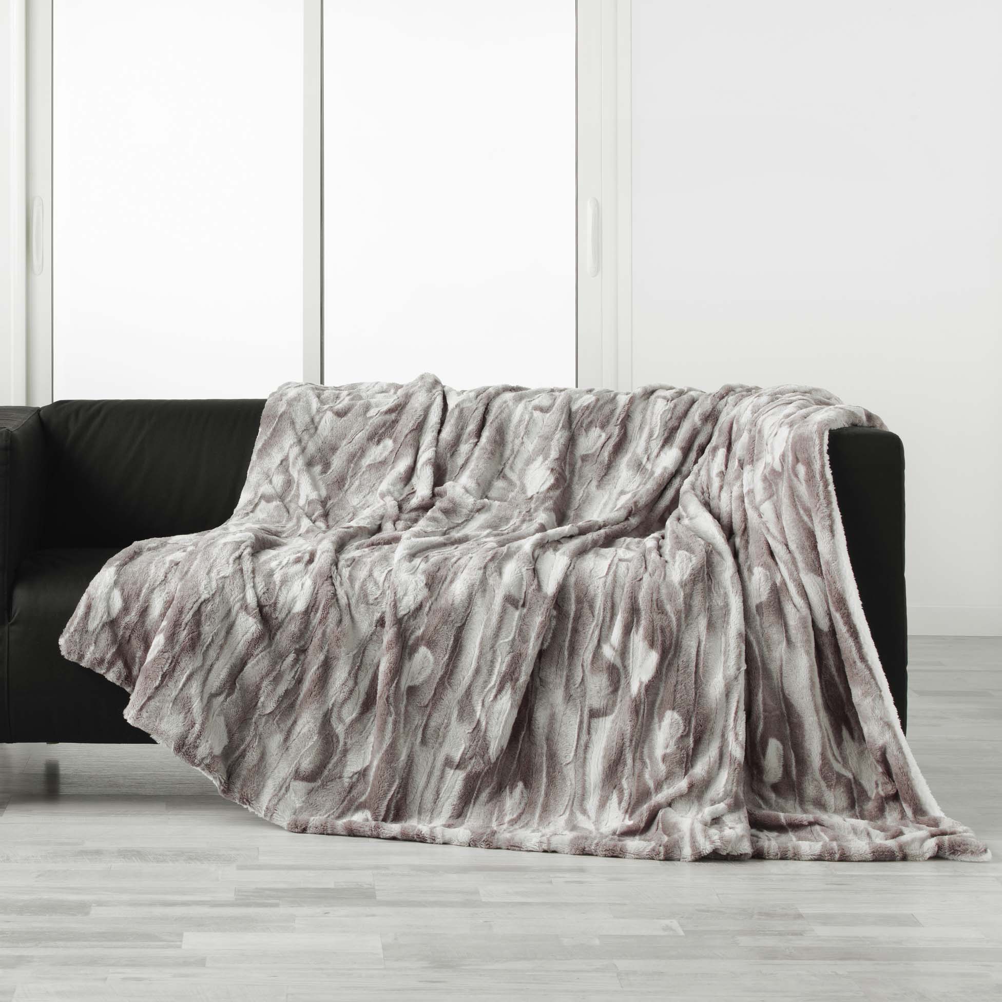 Plaid sherpa 180 x 220 cm Douceur caribou