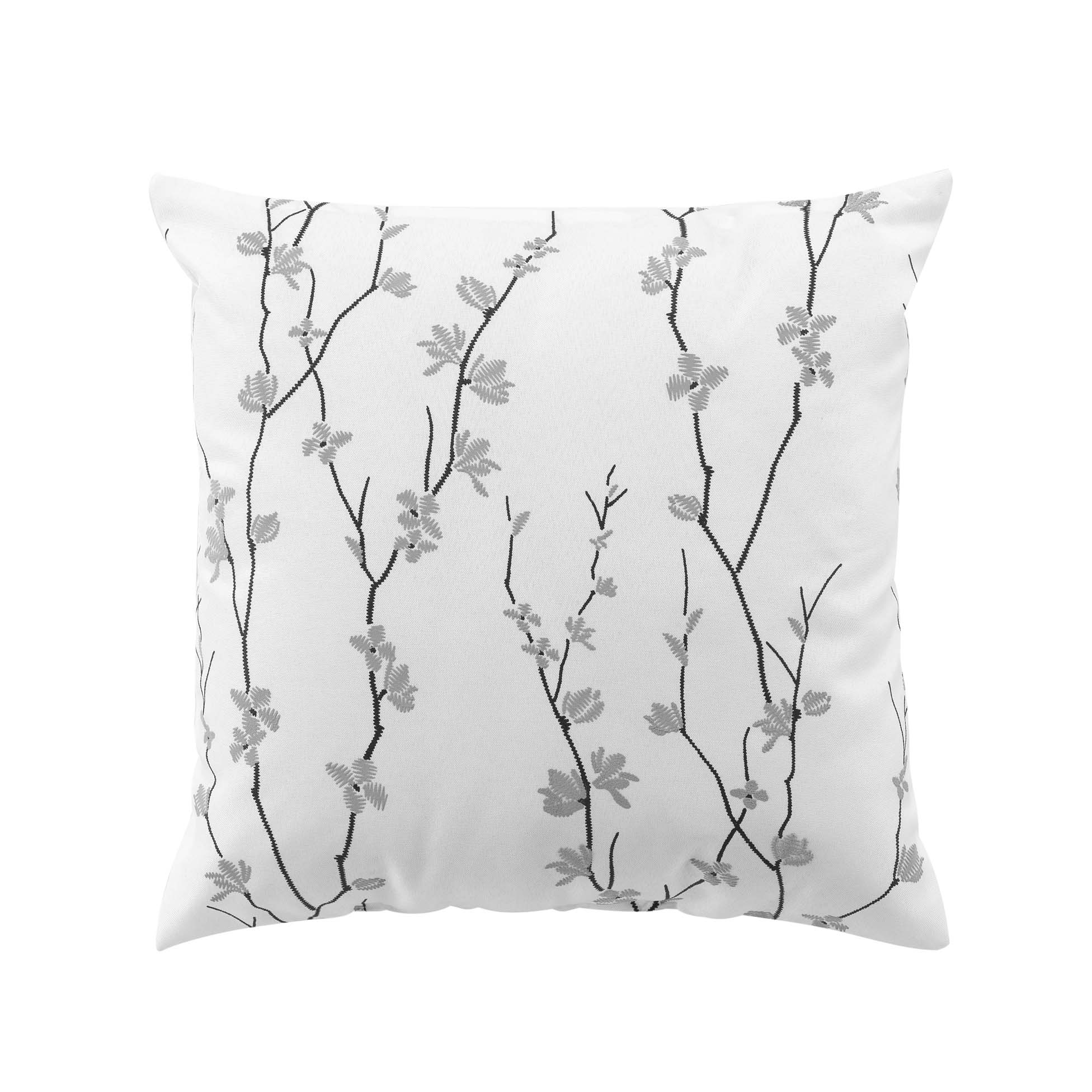 Coussin 45 x 45 cm Fleur de Sakura blanc