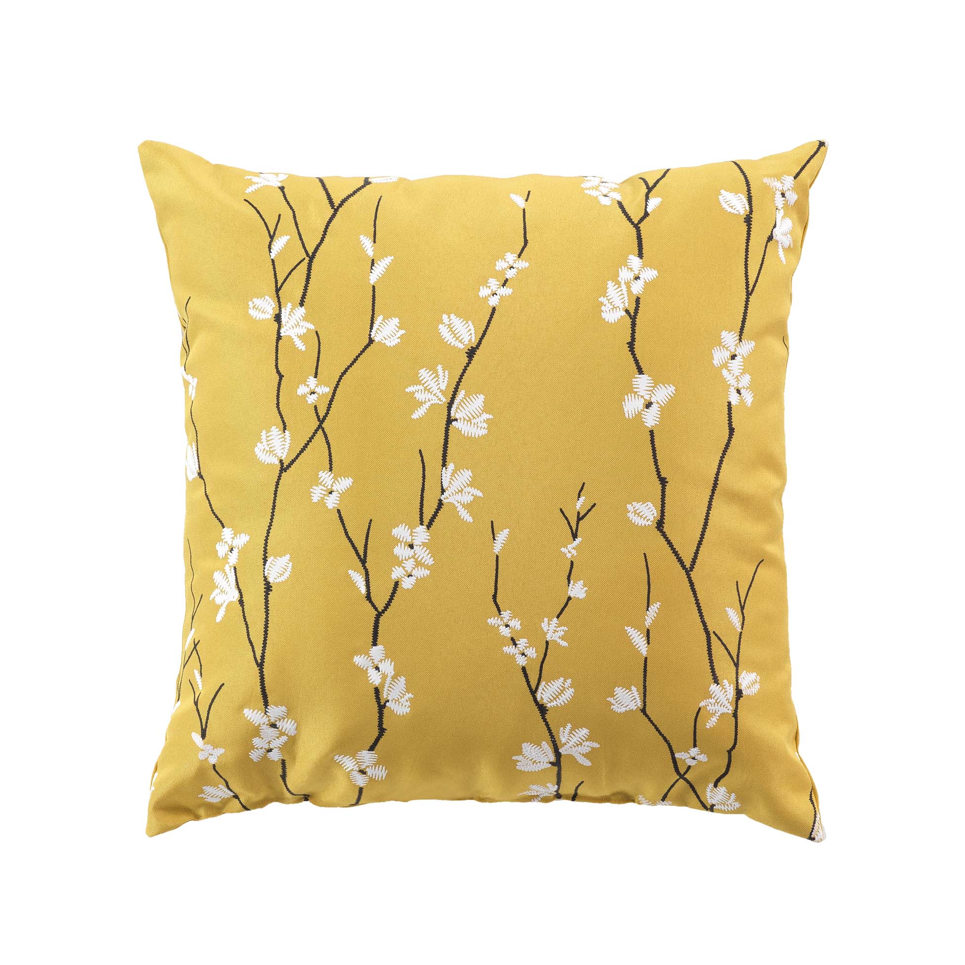 Coussin 45 x 45 cm Fleur de Sakura jaune