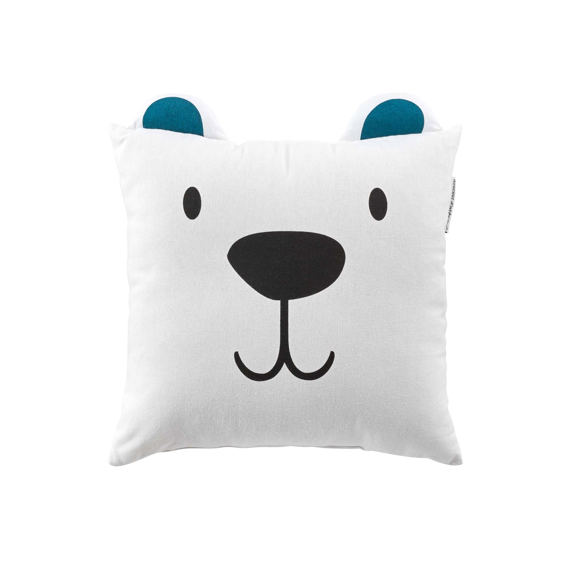 Coussin 40 x 40 cm Petit ourson polaire