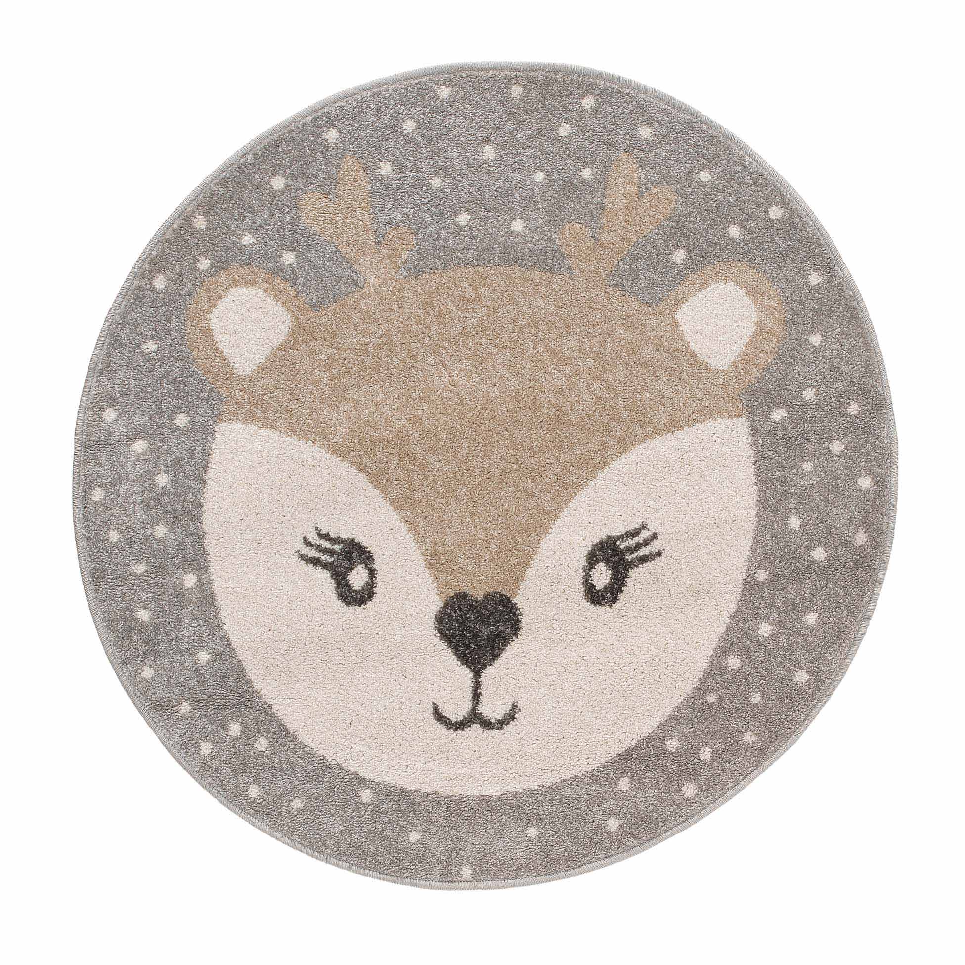 Tapis rond Bambi biche