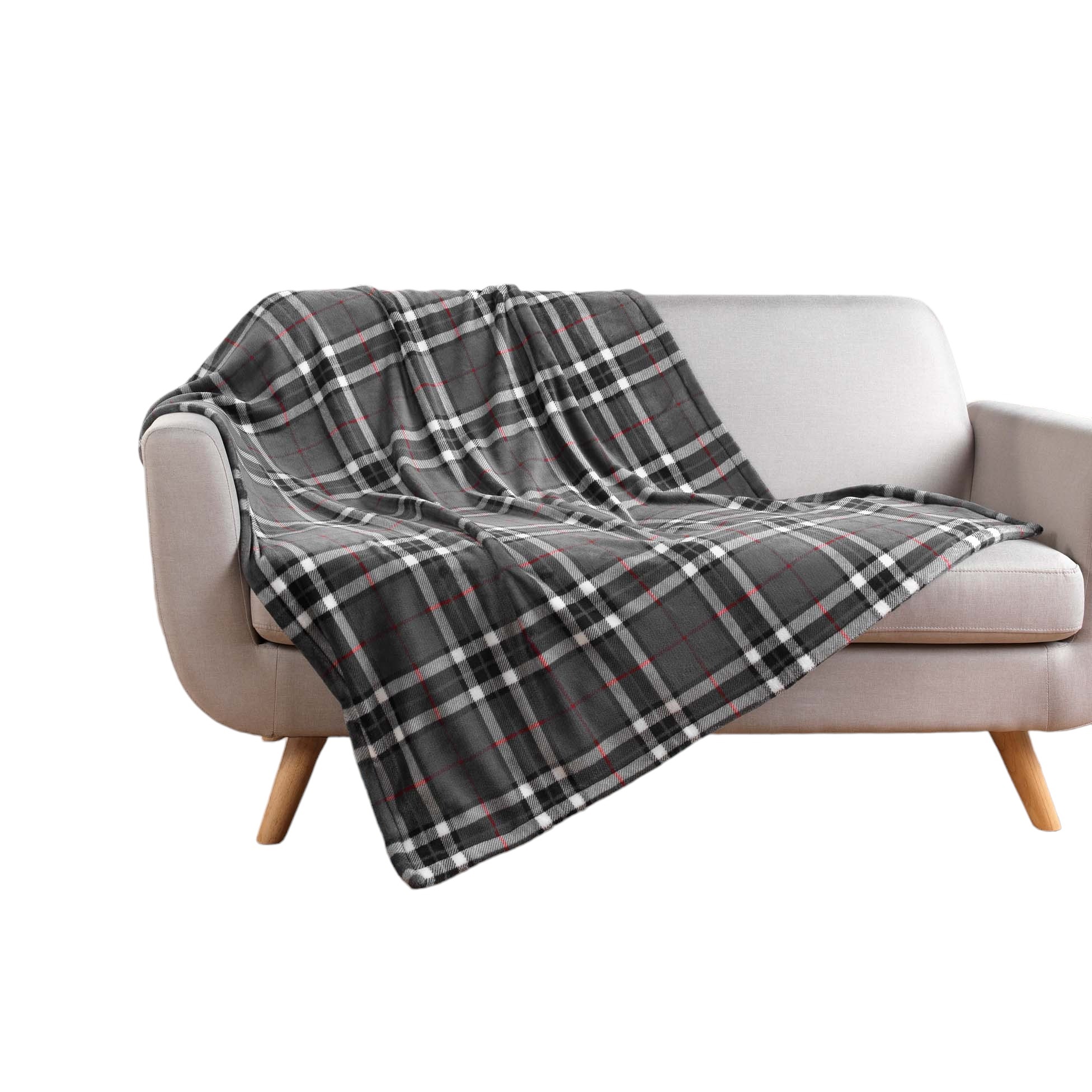 Plaid flanelle + poche pour pieds 125 x 150 cm Scottish