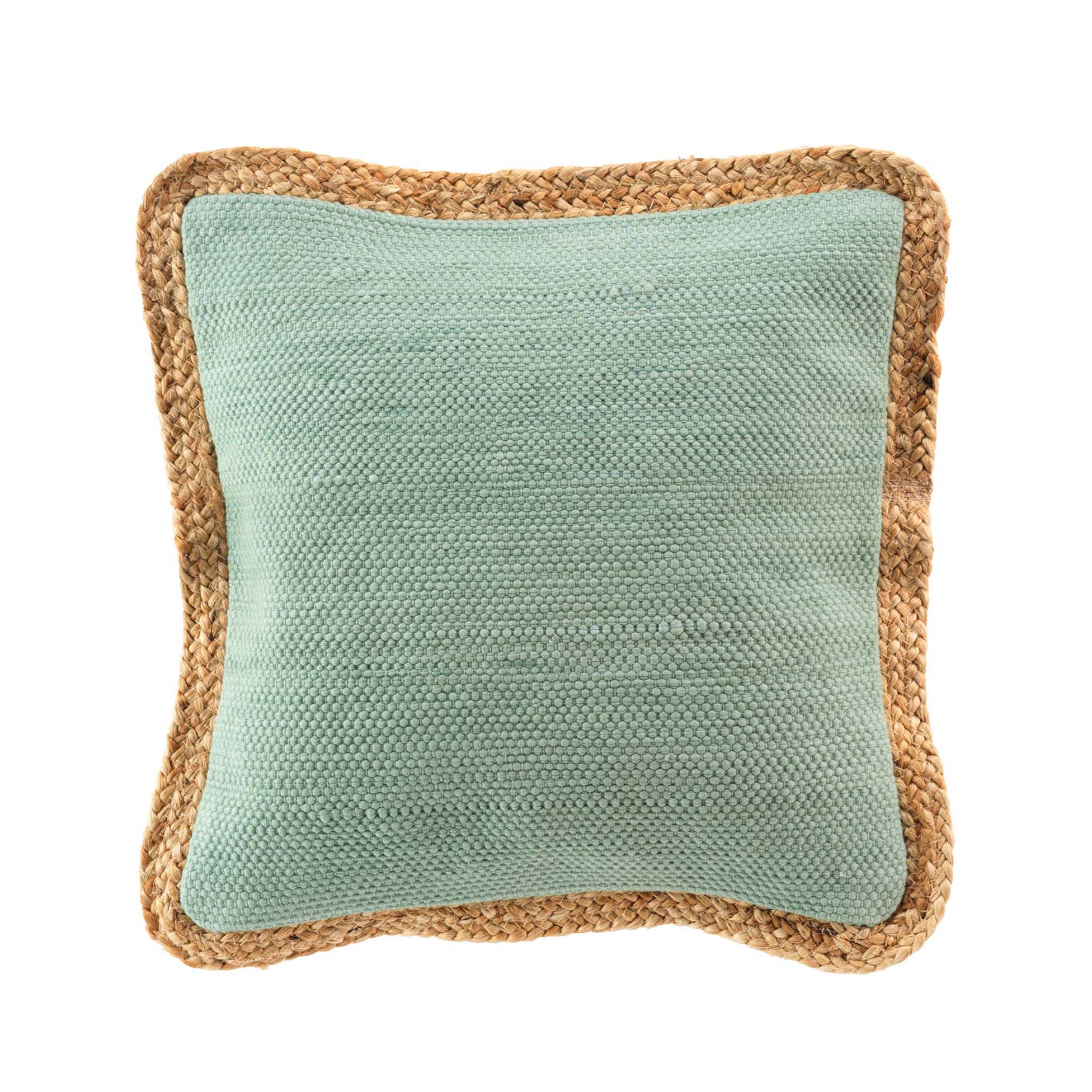 Coussin dehoussable jute et coton Akina