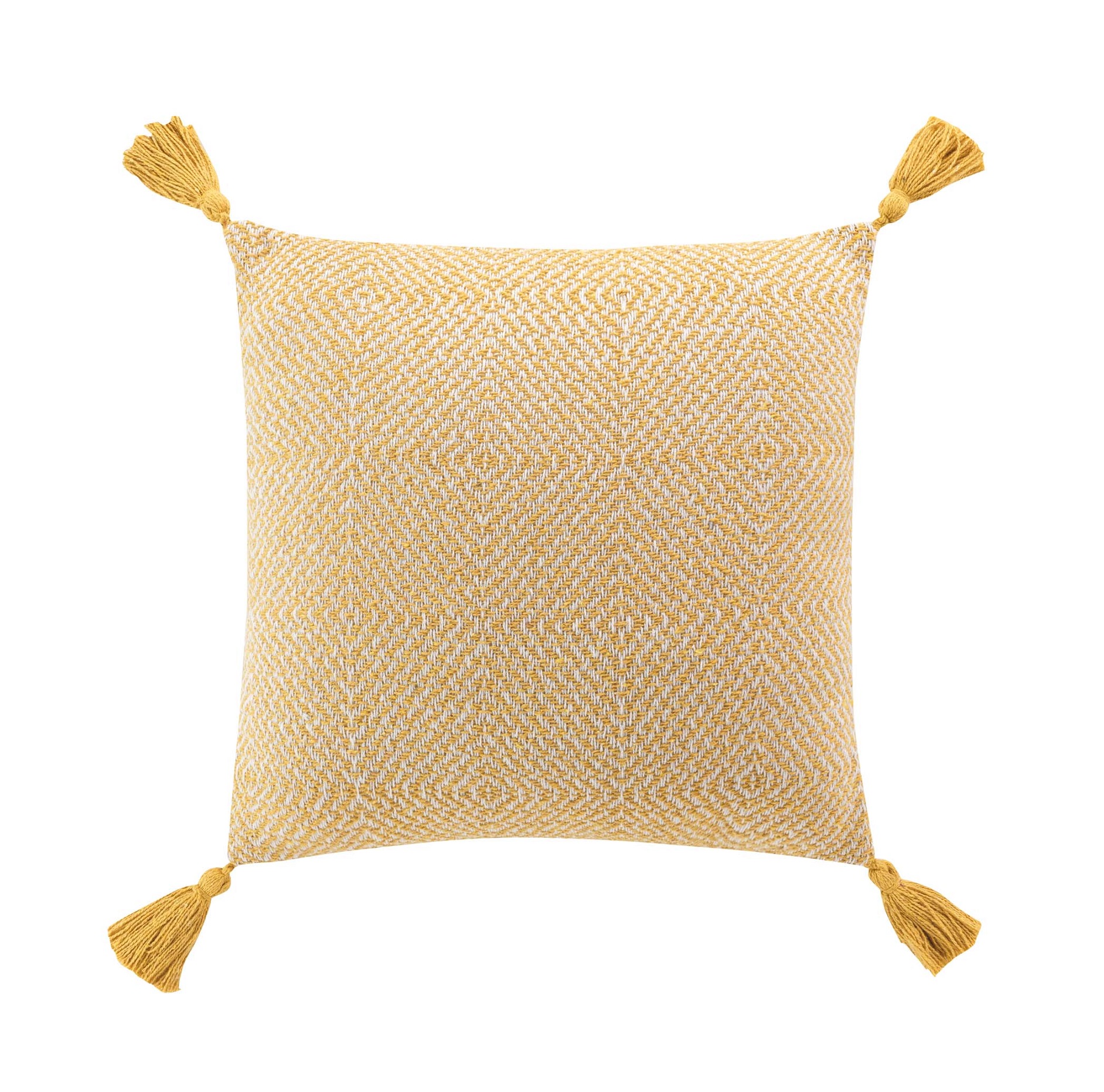 Coussin pompons coton tisse Louissette