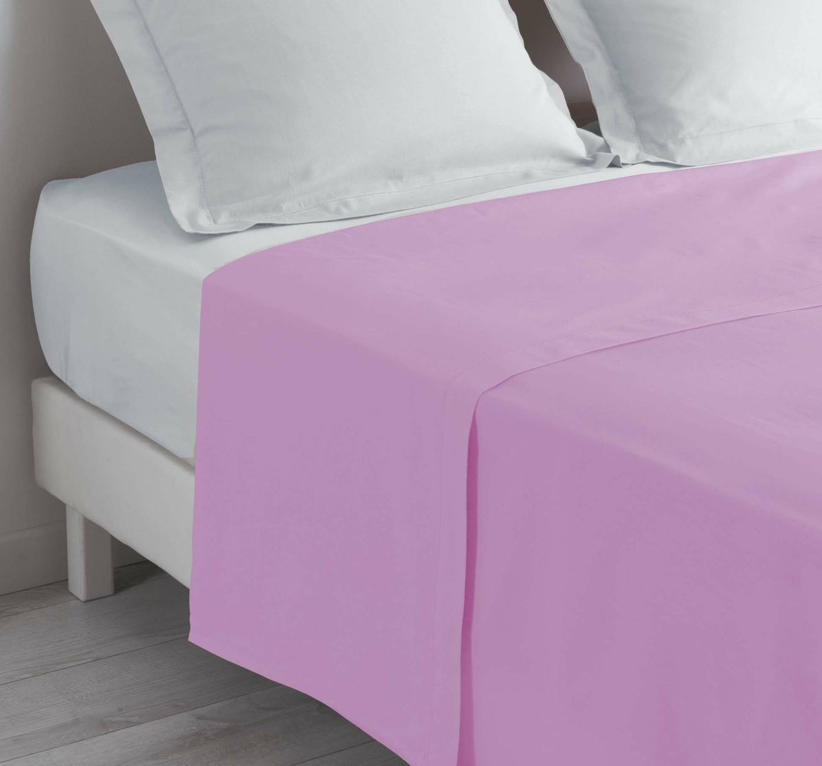 Drap plat 240 x 300 cm Rose drage