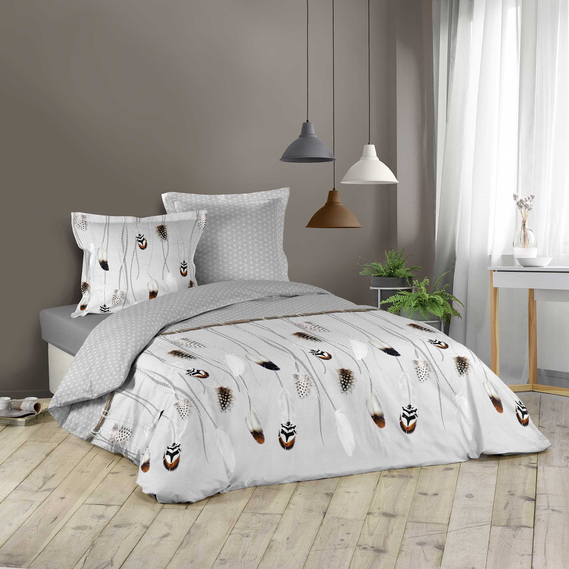 Parure Housse de couette Collection Plumes Mistigris