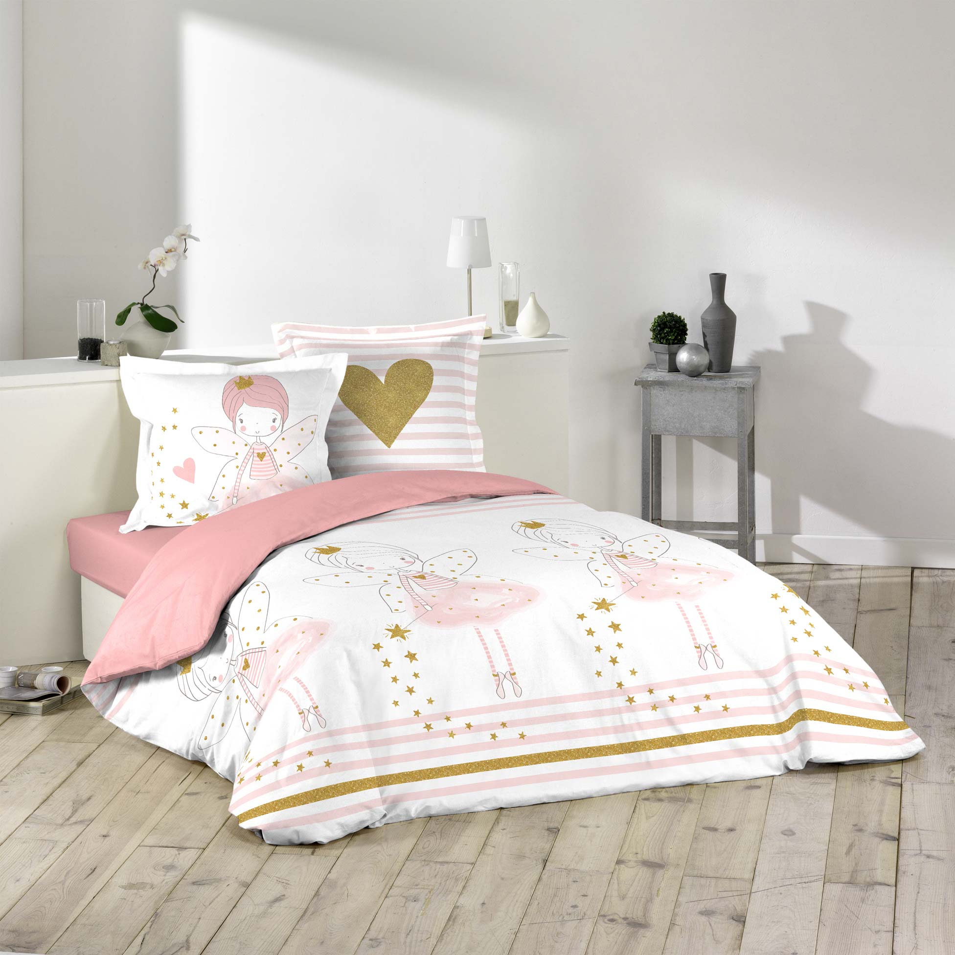 Parure Housse de couette Collection fe Roseline