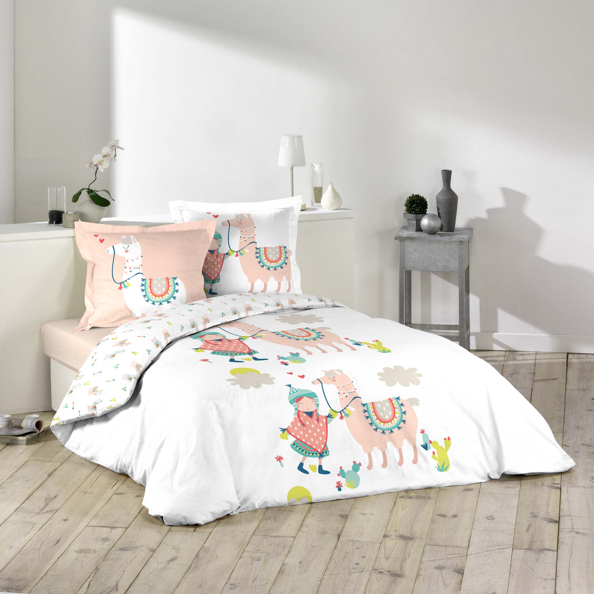 Parure Housse de couette Collection Joyeux Lama