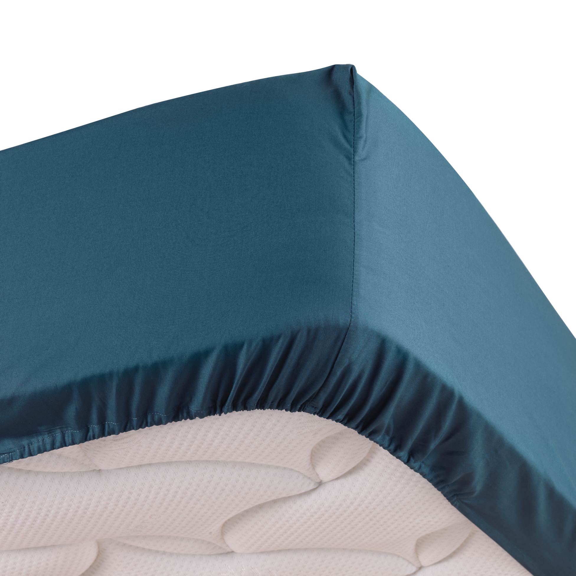 Drap Housse percaline 140x190cm bleu