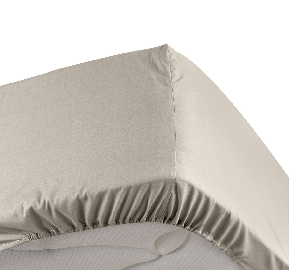 Drap Housse percale 180x200cm naturel