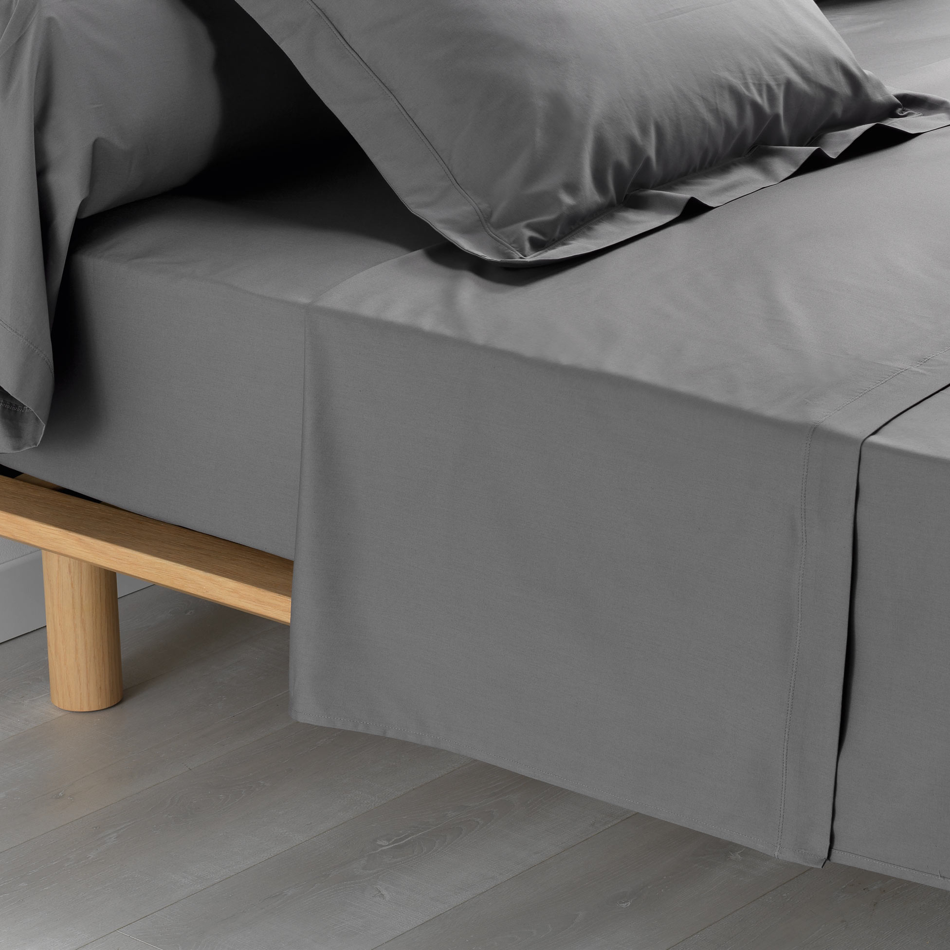 Drap plat percale 180x290cm anthracite