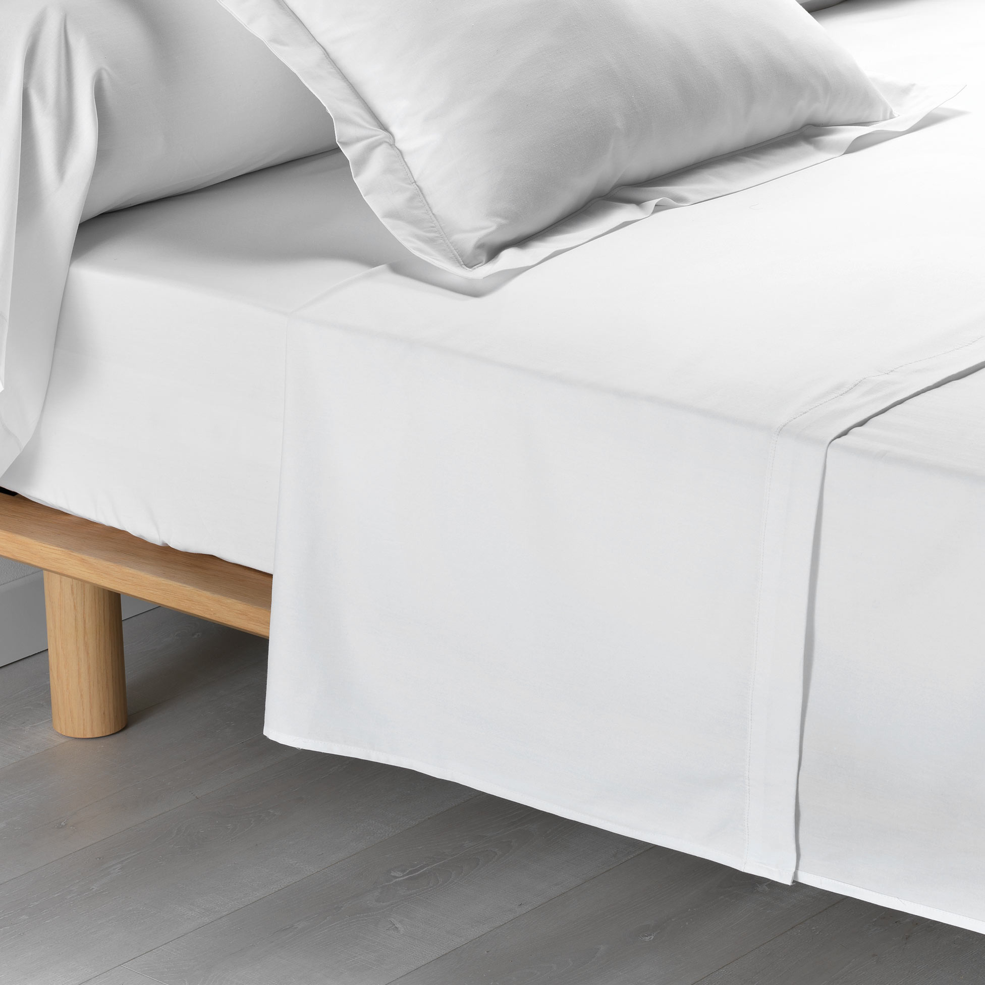 Drap plat percale 240x300cm blanc