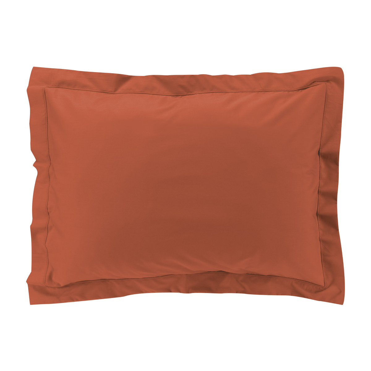 Taie d'oreiller Percale Coton terracotta 50x70cm