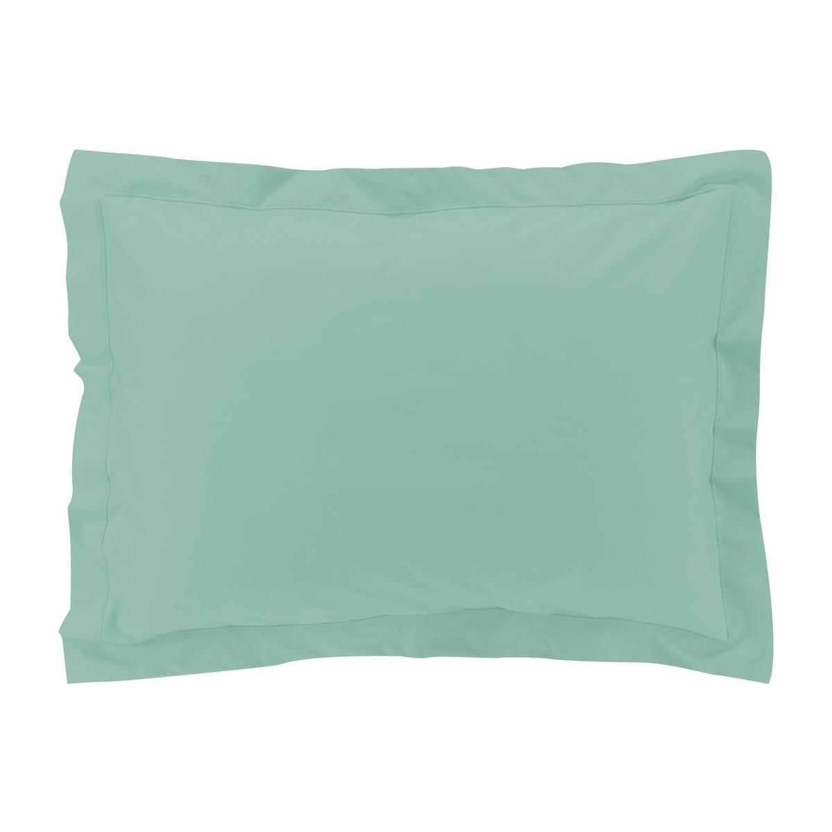 Taie d'oreiller Percale Coton sauge 50x70cm