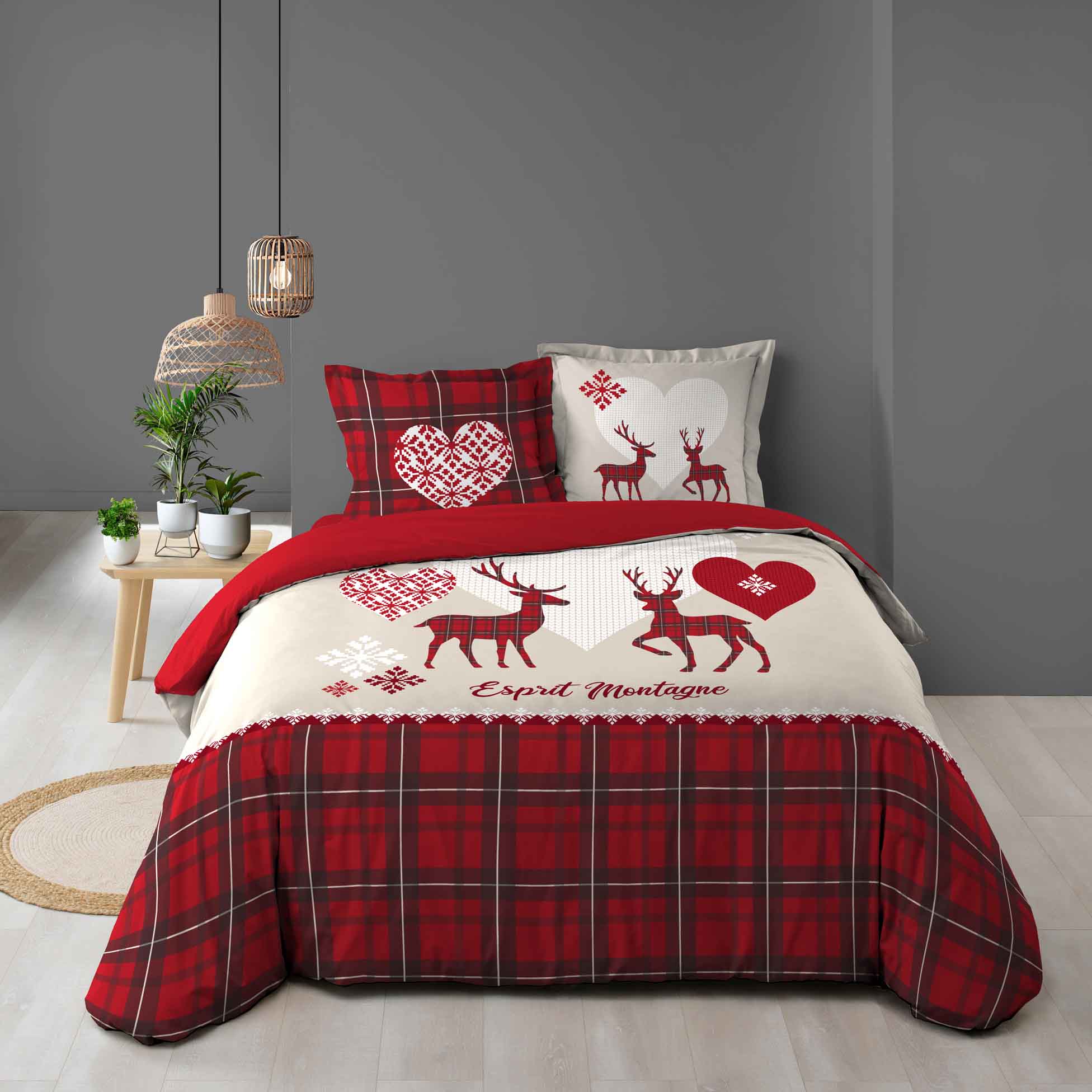 Parure Housse de couette + taie Collection Esprit de Montagne