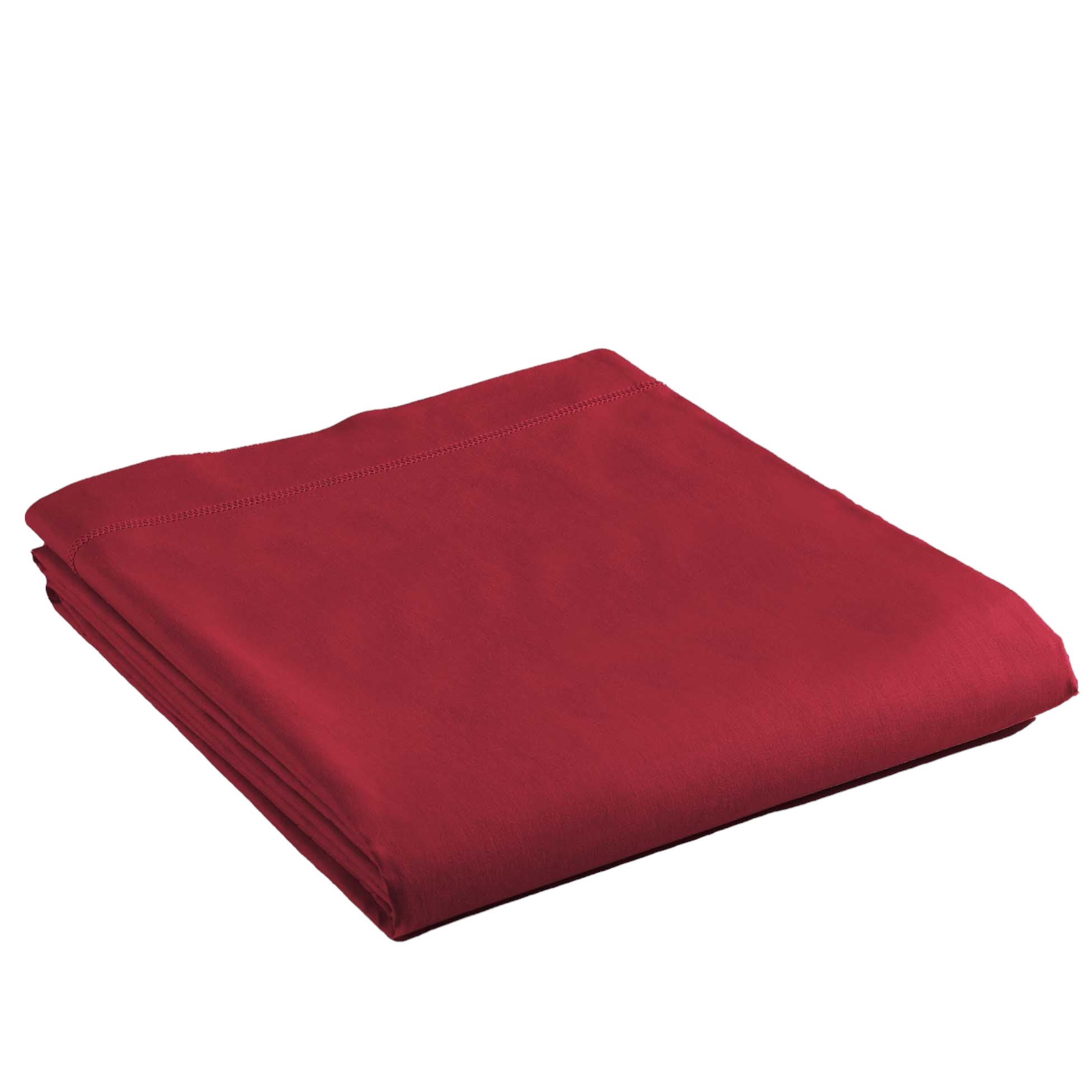 Drap plat coton 240 x 300 cm Emotion marsala