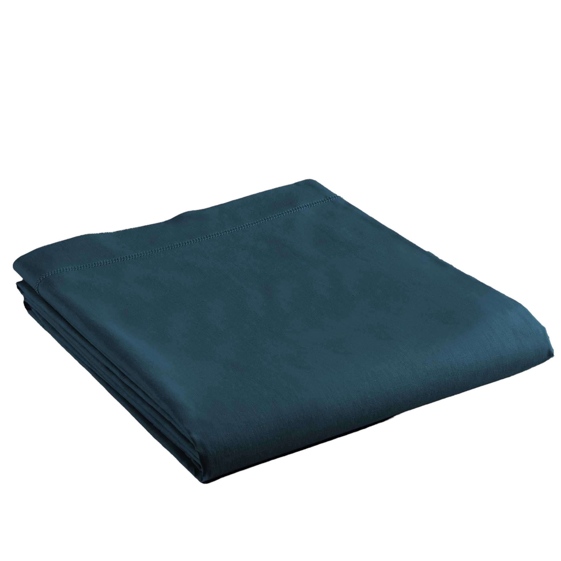 Drap plat coton 240 x 300 cm Emotion bleu