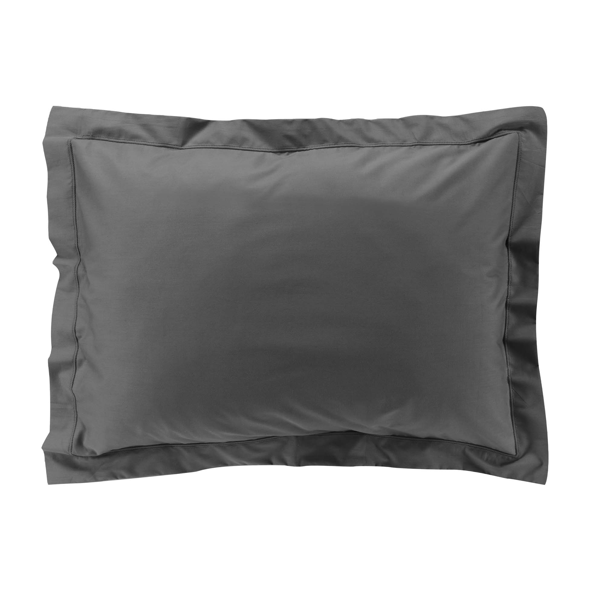 Taie d oreiller 50 x 70 cm Percale de coton gris acier