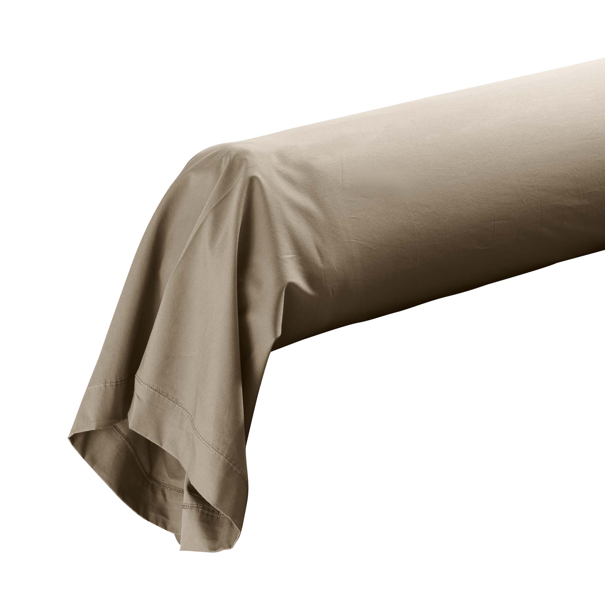 Taie de traversin 85 x 185 cm Percale de coton sable