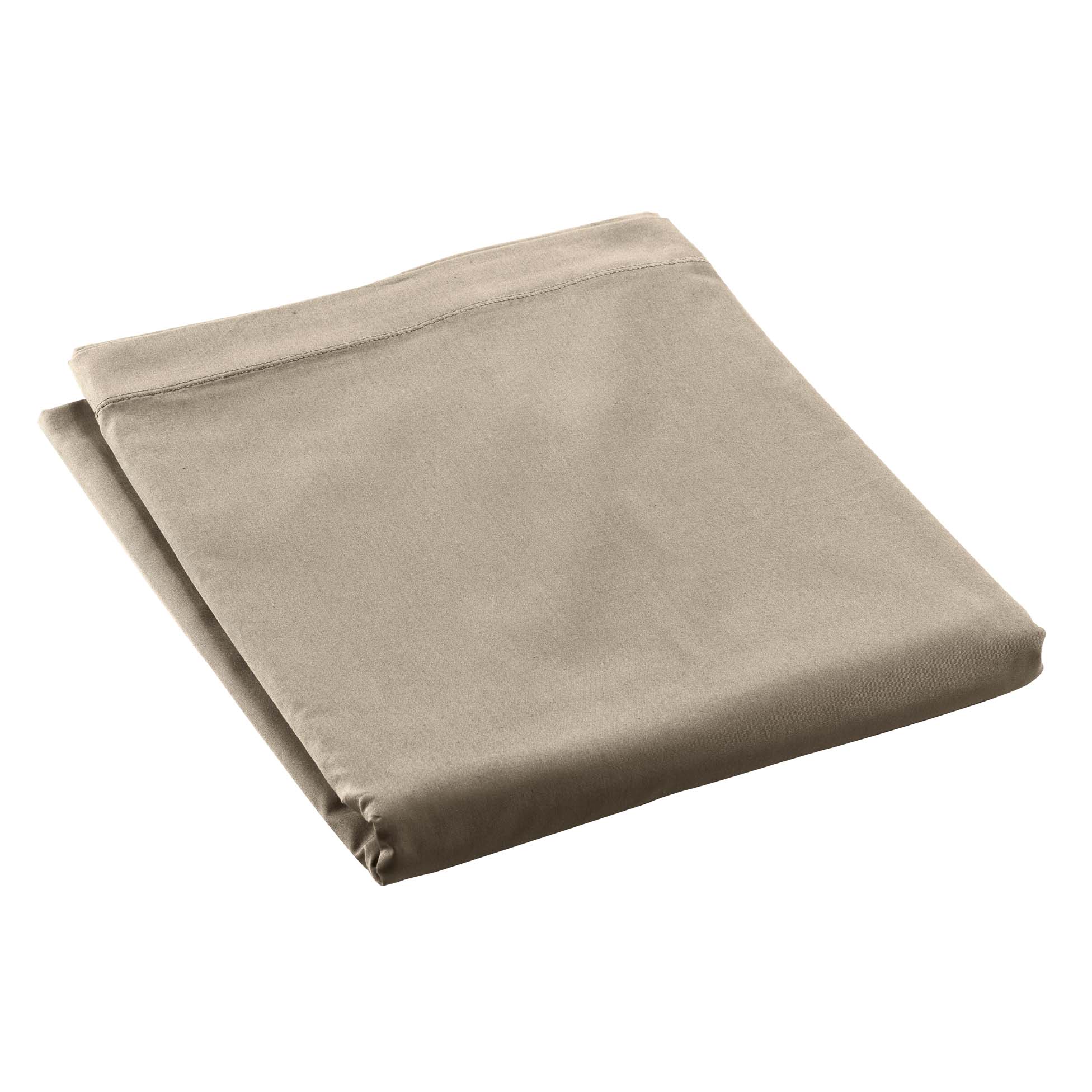 Drap plat 180 x 290 cm Percale de coton sable