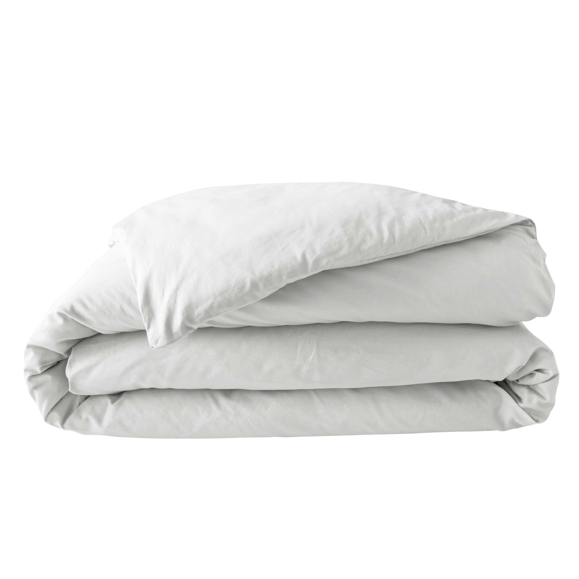 Housse de couette 220 x 240 cm Percale de coton blanc