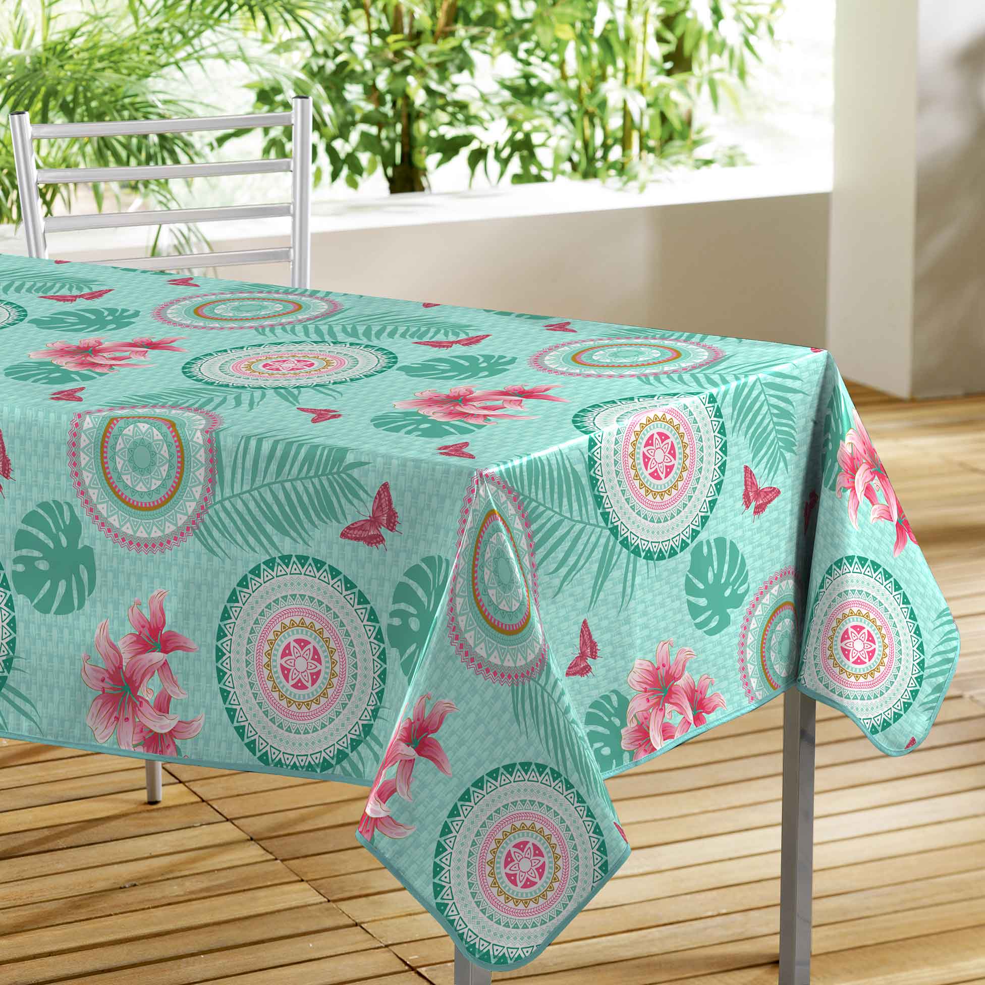 Nappe rectangle PVC Damanlys menthe