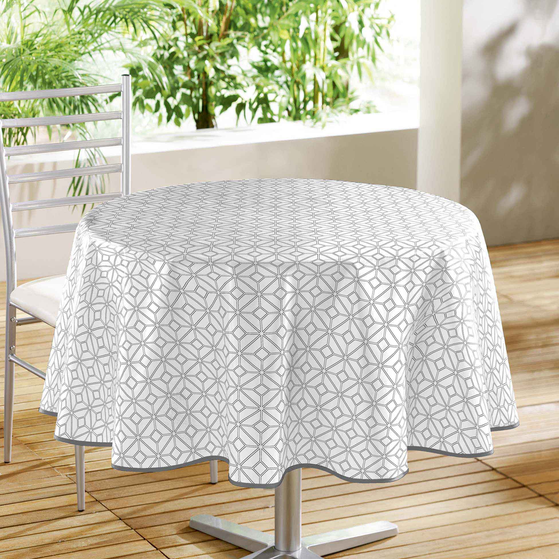 Nappe ronde Moderne blanc