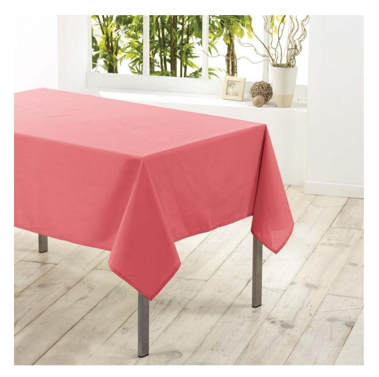 Nappe rectangle 140 x 250 cm Essentiel corail