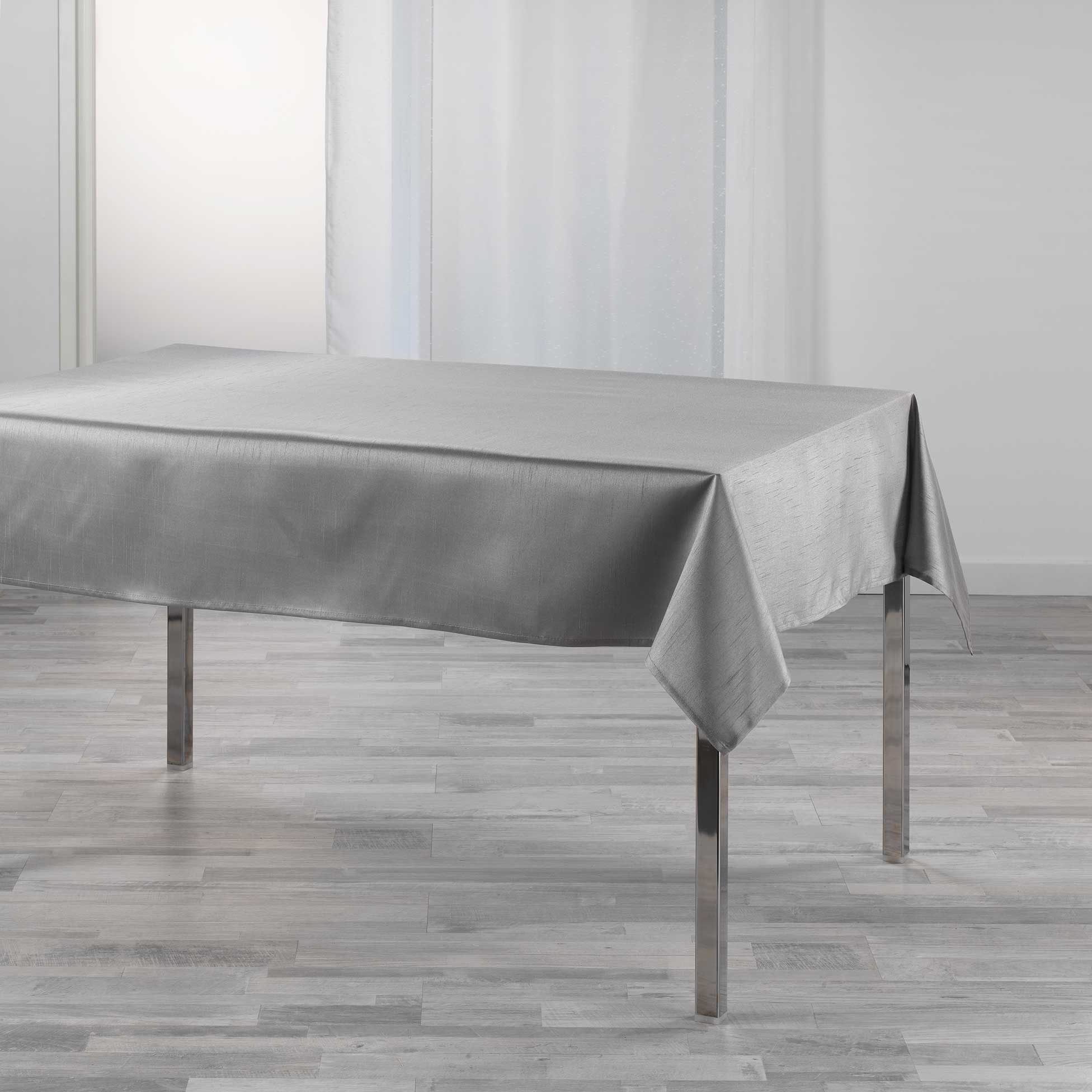 Nappe 140x240cm Shana gris perle