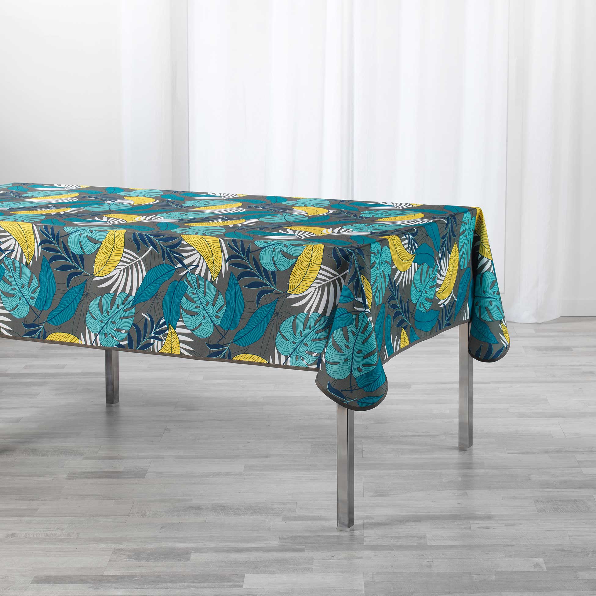 Nappe 140x240cm Beauty jungle kaki jaune