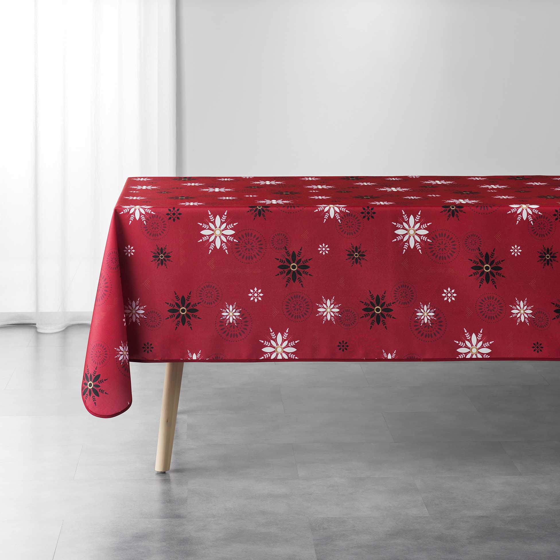 Nappe rectangle 150 x 240 cm L'enchante rouge