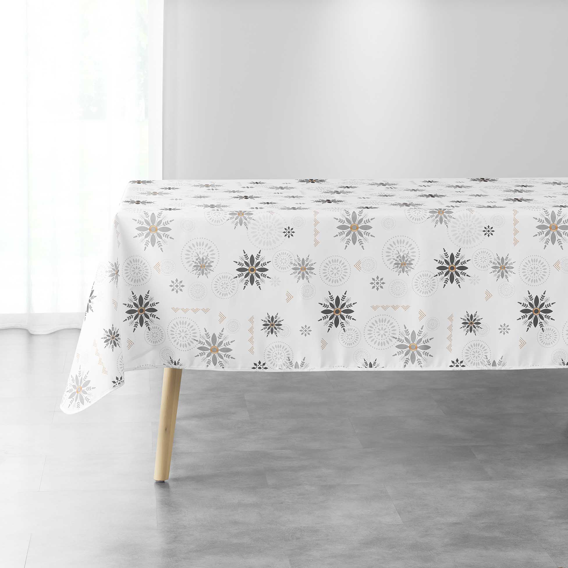 Nappe rectangle 150 x 240 cm L'enchante blanc