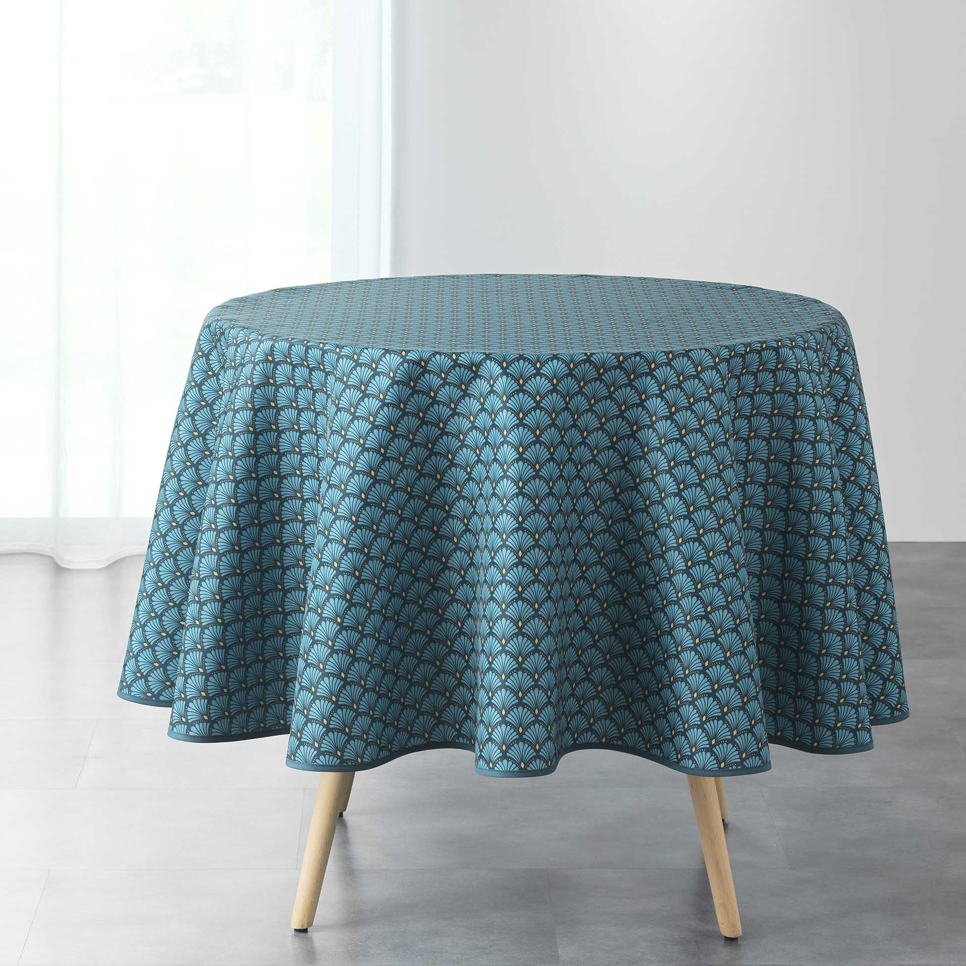 Nappe ronde 180 cm Artchic bleu