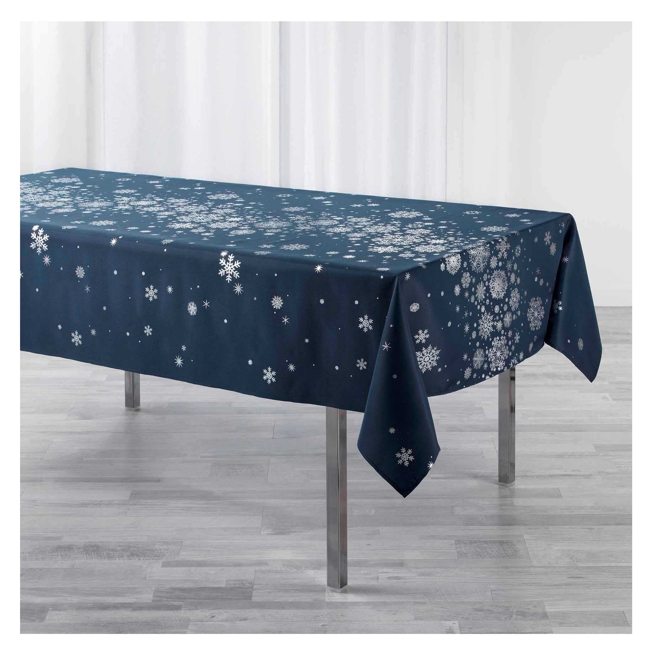 Nappe rectangle 150 x 300 cm Constellation bleu marine