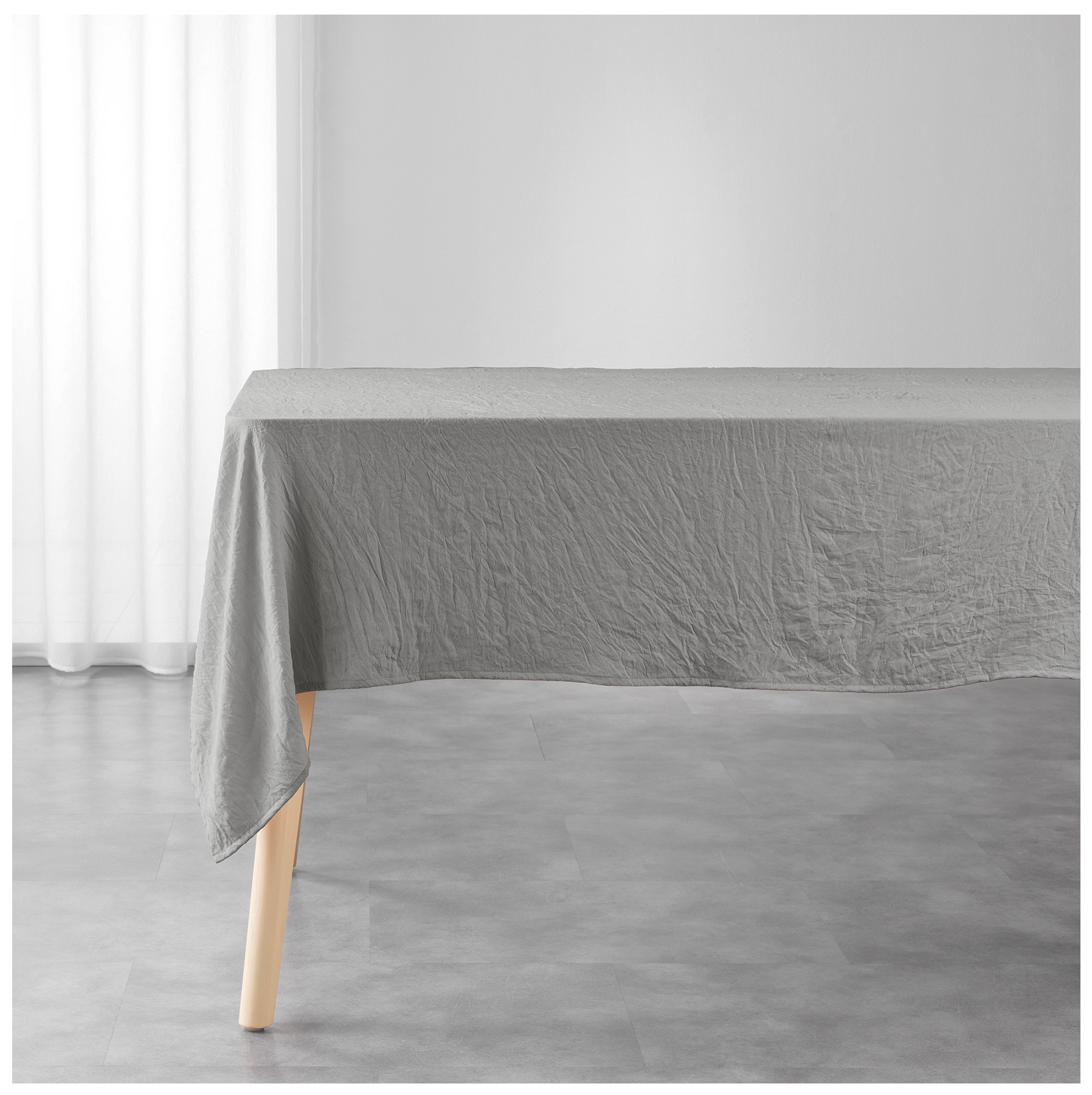 Nappe rectangle microfibre lavee 140 x 240 cm Suzy taupe