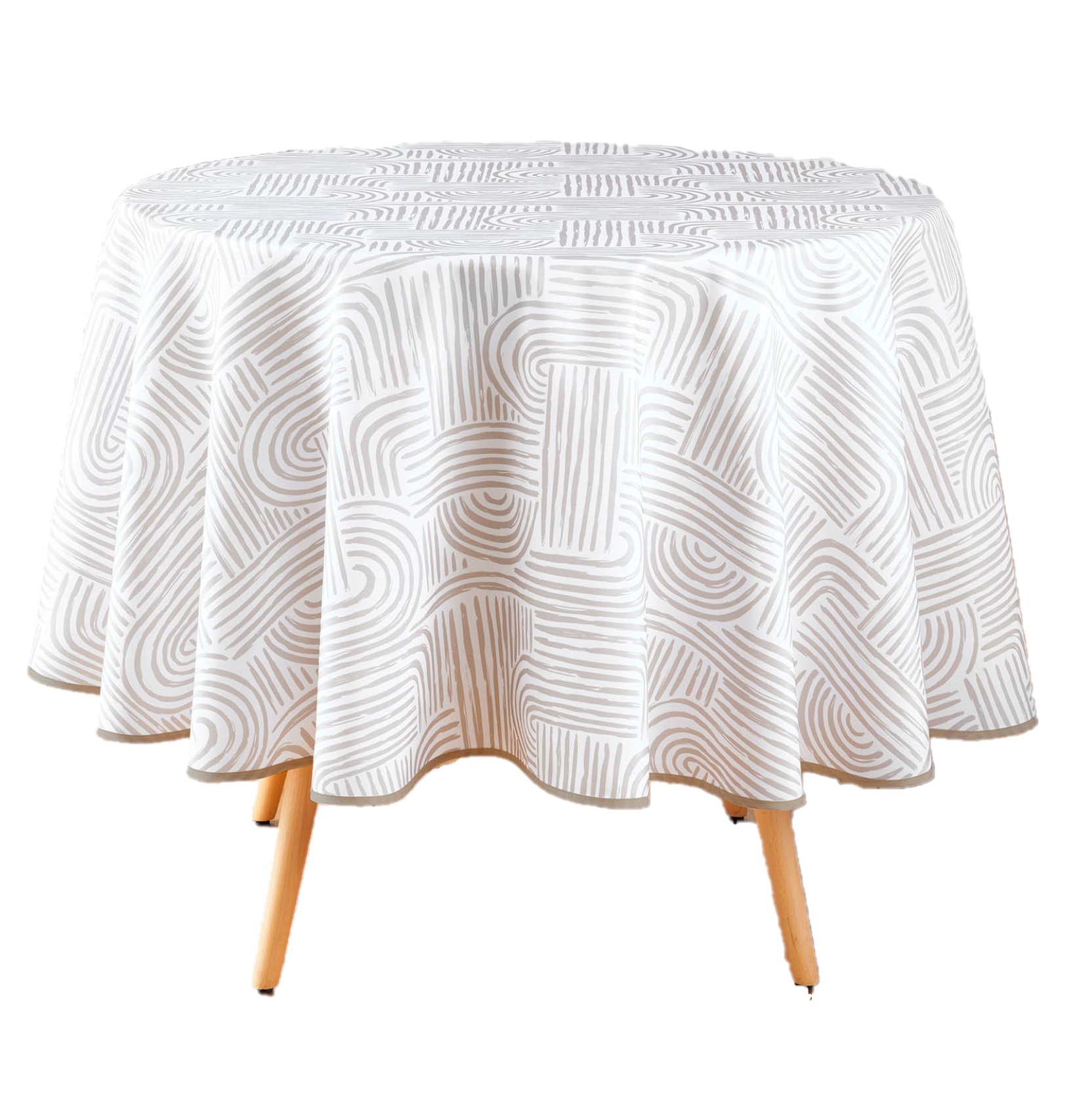 Nappe ronde 180 cm Pandorre beige