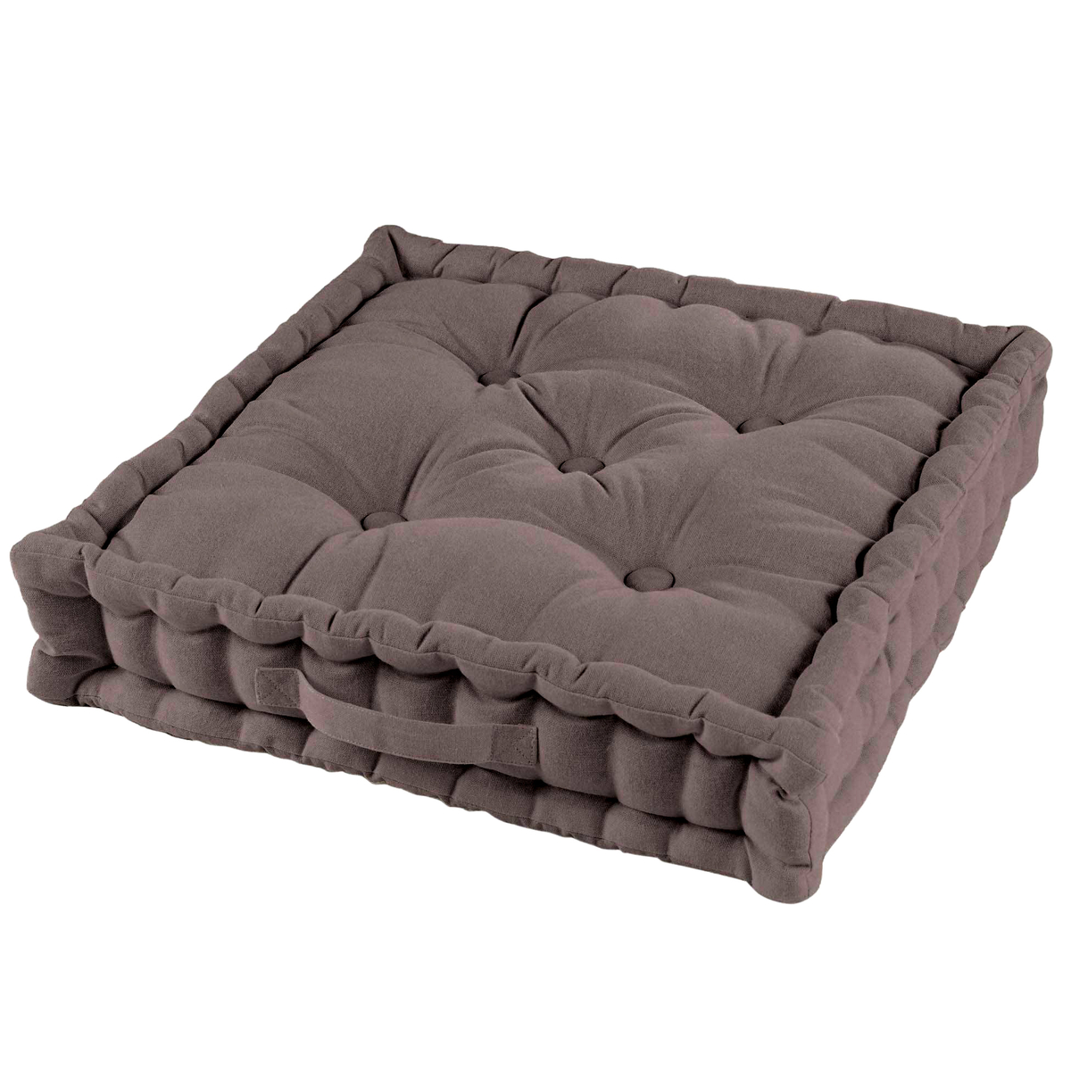 Coussin de sol matelass taupe 45 cm