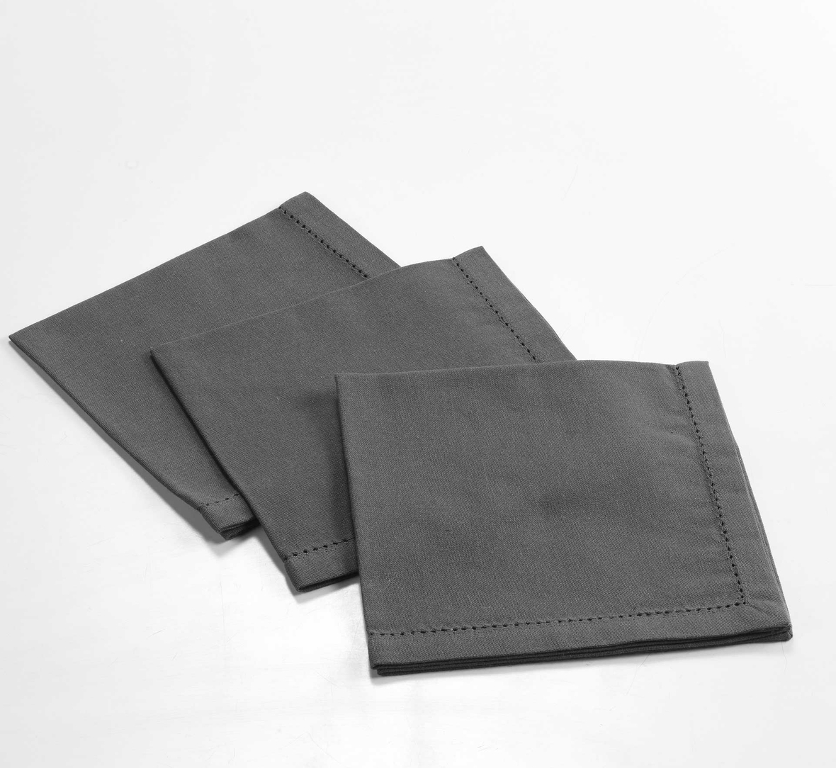 3 Serviettes de table Charlines anthracite