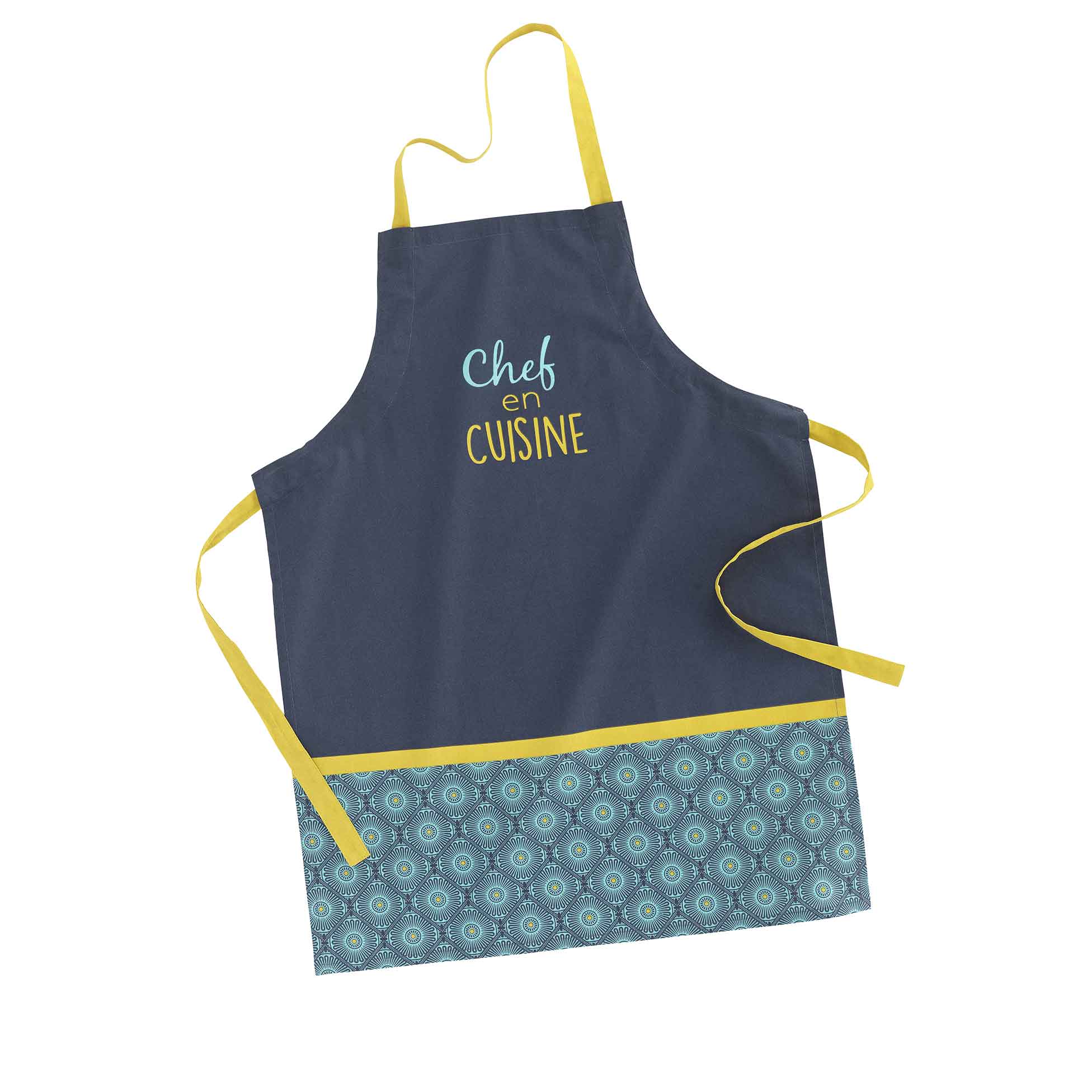 Tablier avec poche Chef en cuisine jaune