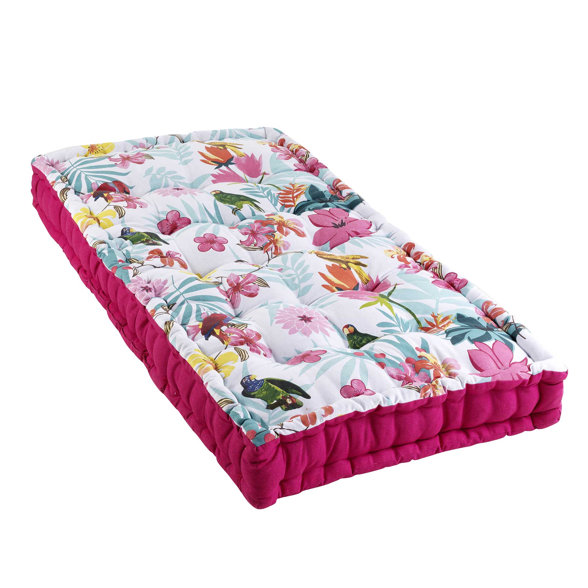 Coussin de Palette matelass Perroquets Exotiques