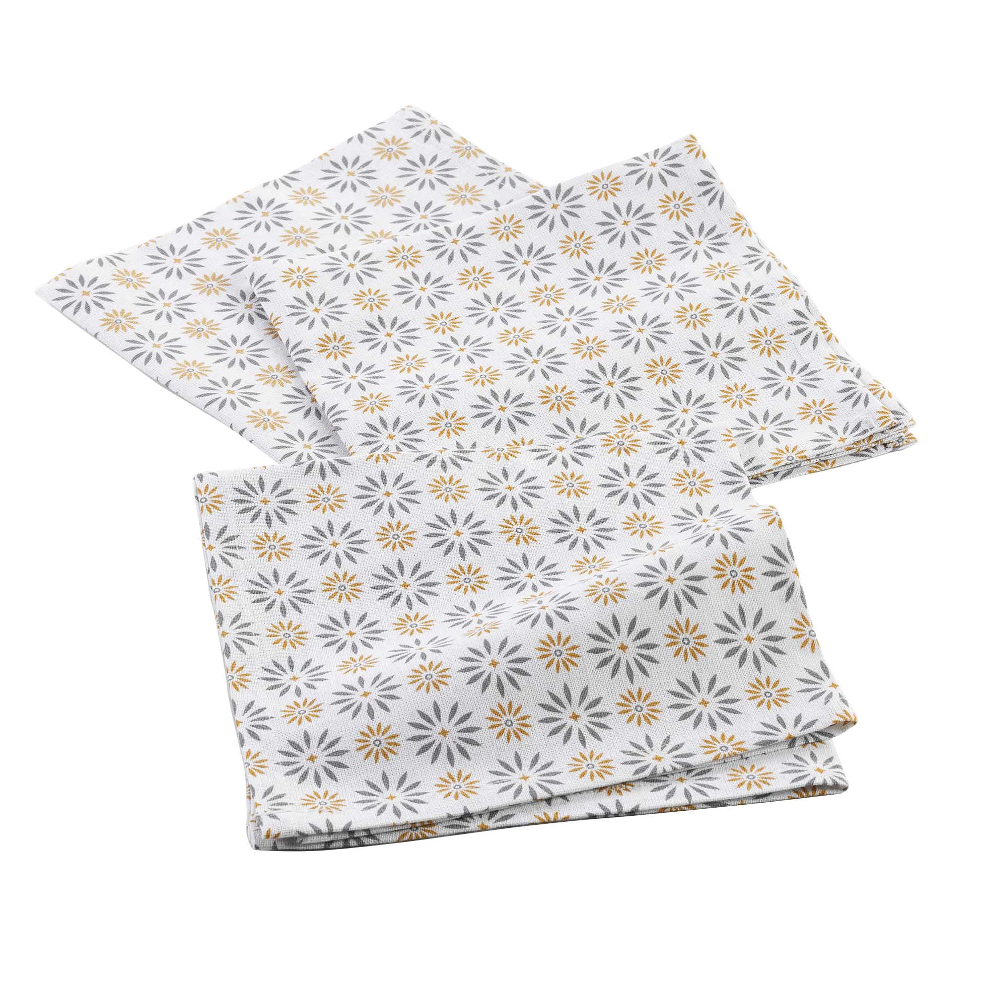 3 Serviettes de table coton Floreor