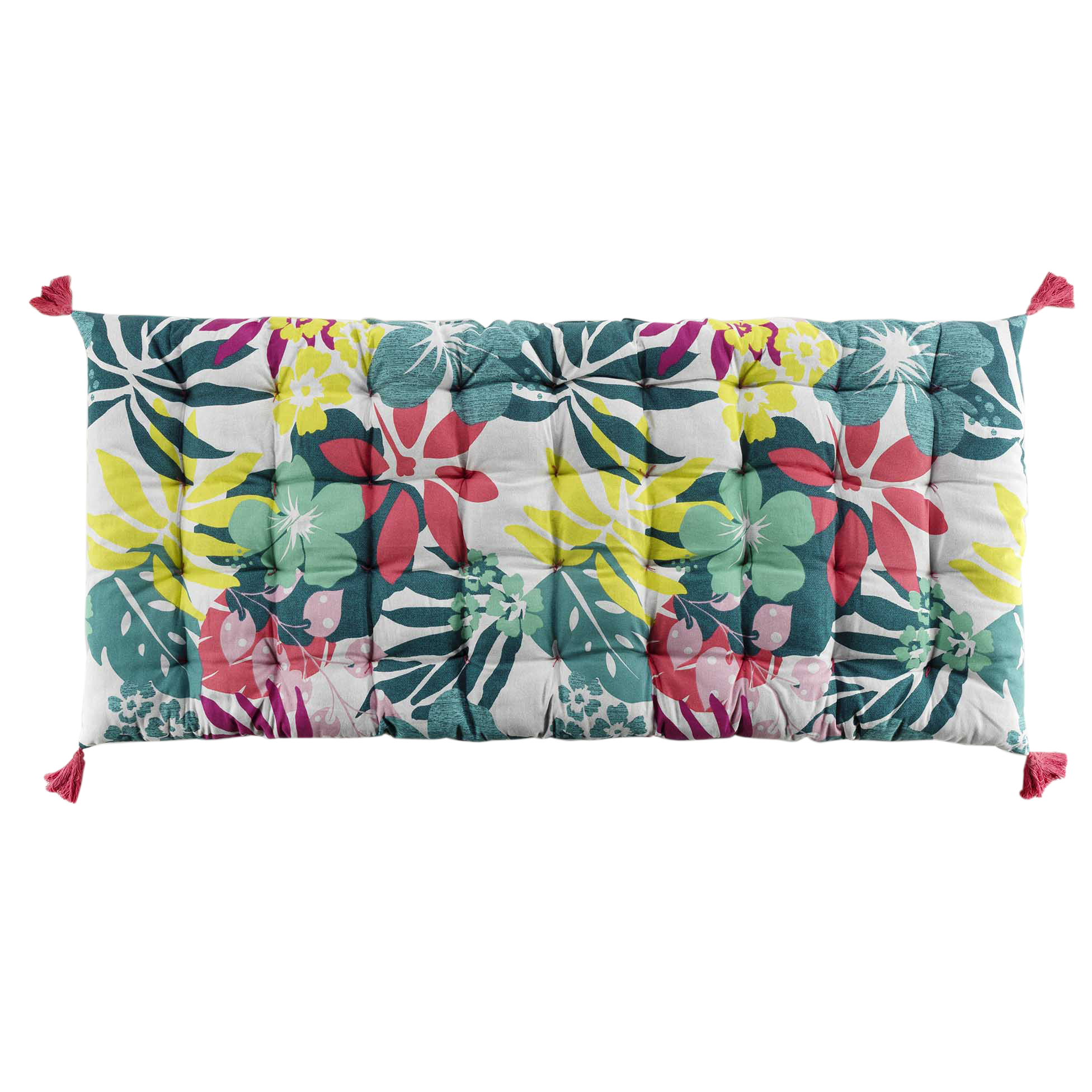 Coussin de sol ou Matelas de sol pompons Hawaina